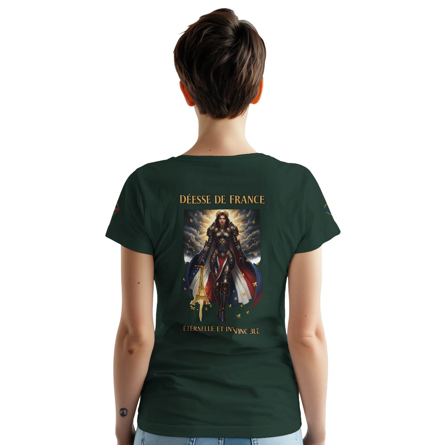 T-shirt Femme Déesse de France - Coton Épais à Coupe Classique