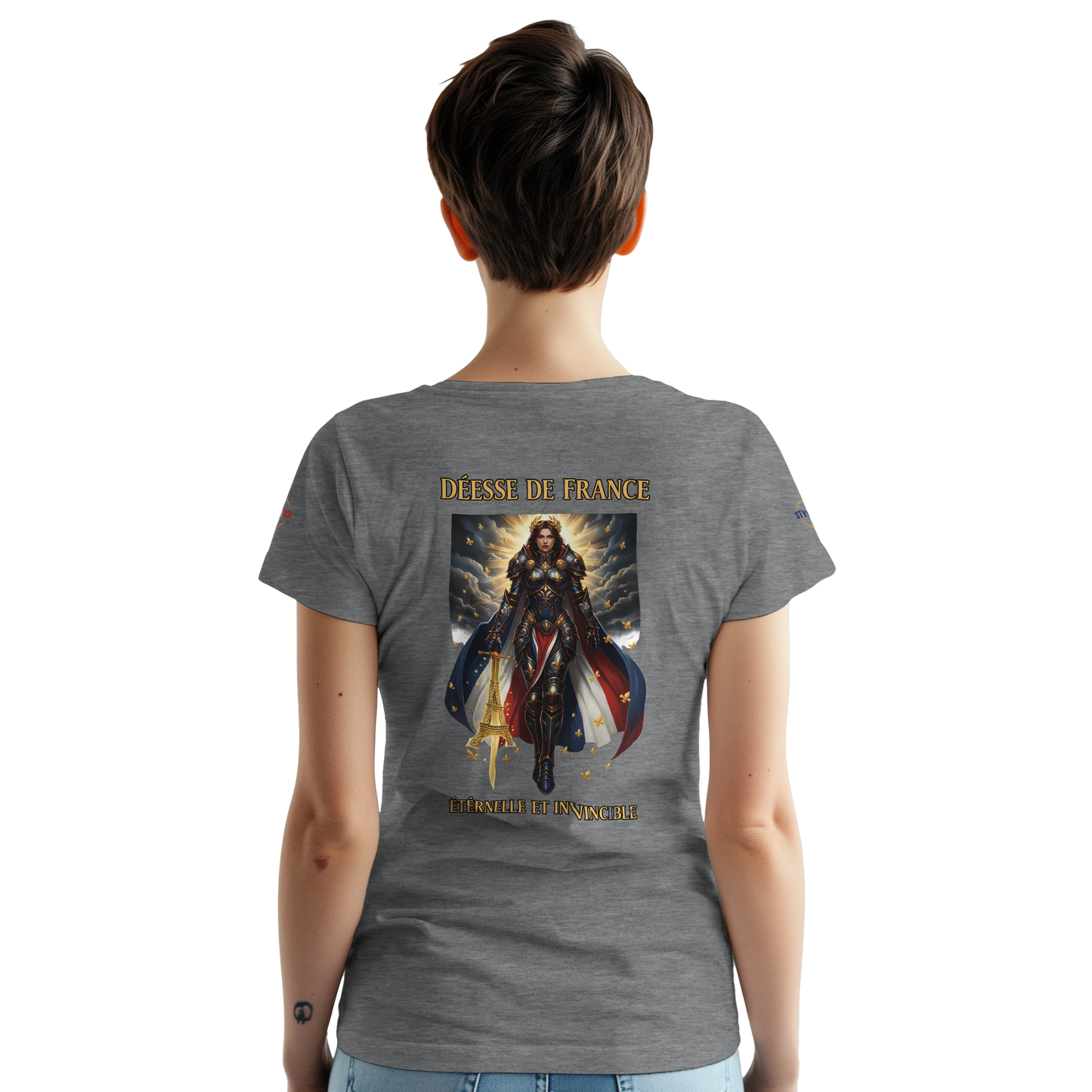 T-shirt Femme Déesse de France - Coton Épais à Coupe Classique
