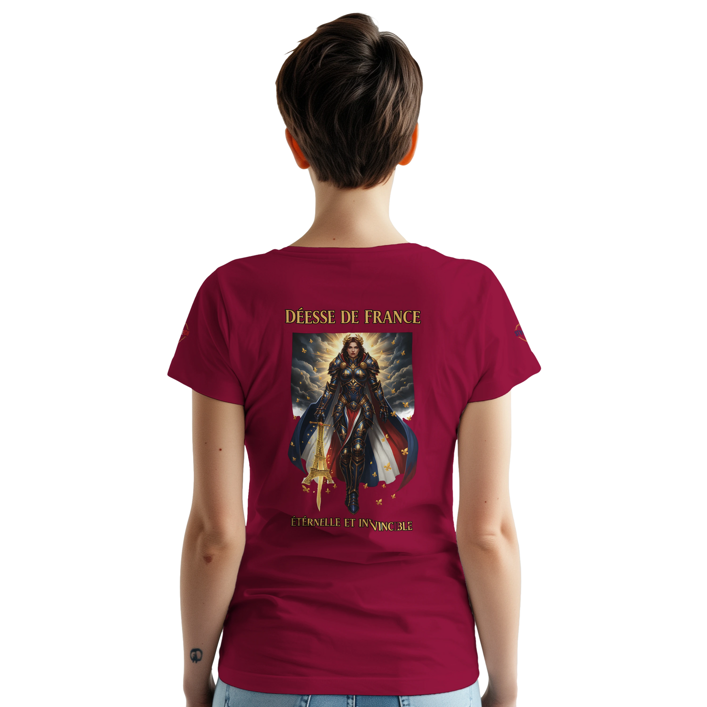 T-shirt Femme Déesse de France - Coton Épais à Coupe Classique