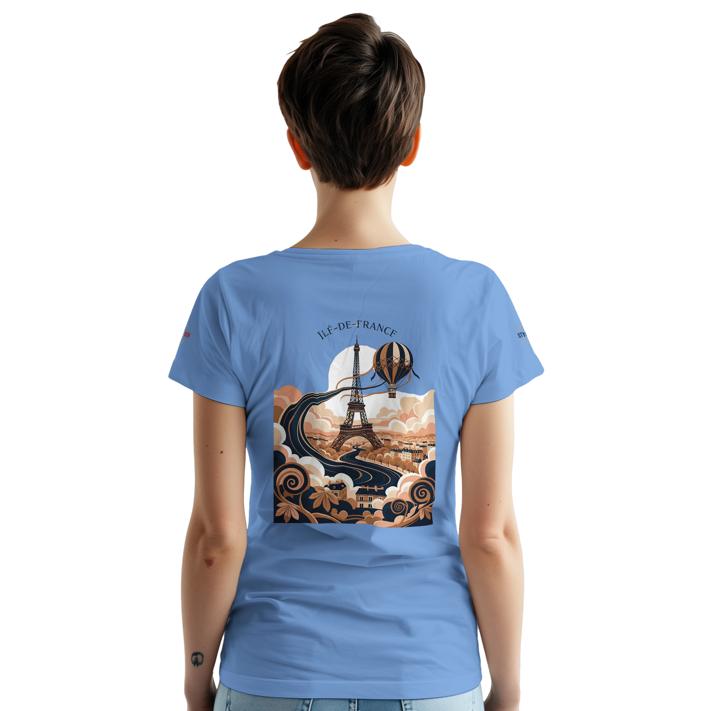 T-shirt Unisexe Île-de-France – Coton Épais à Coupe Classique