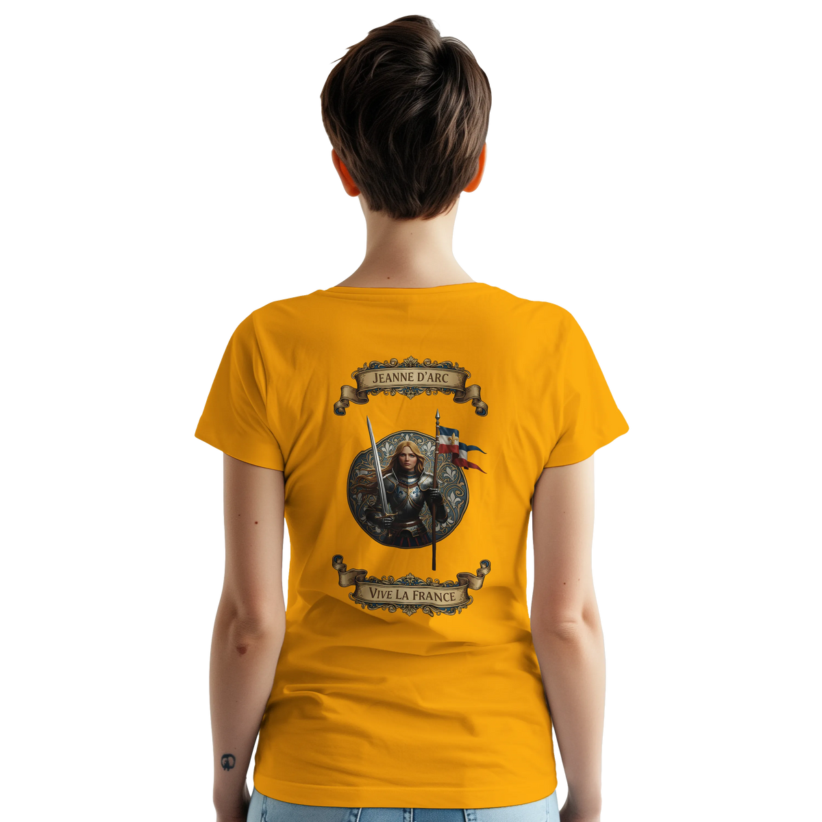 T-shirt Femme Jeanne d'Arc - Symbole Iconique en Coton Premium