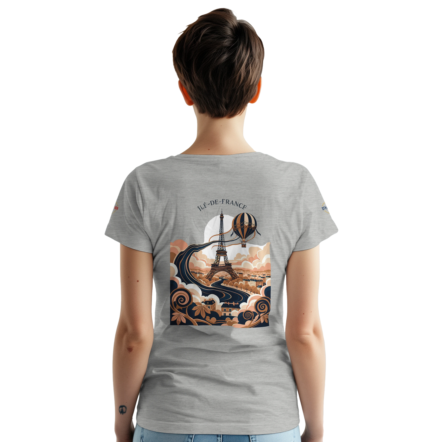 T-shirt Unisexe Île-de-France – Coton Épais à Coupe Classique