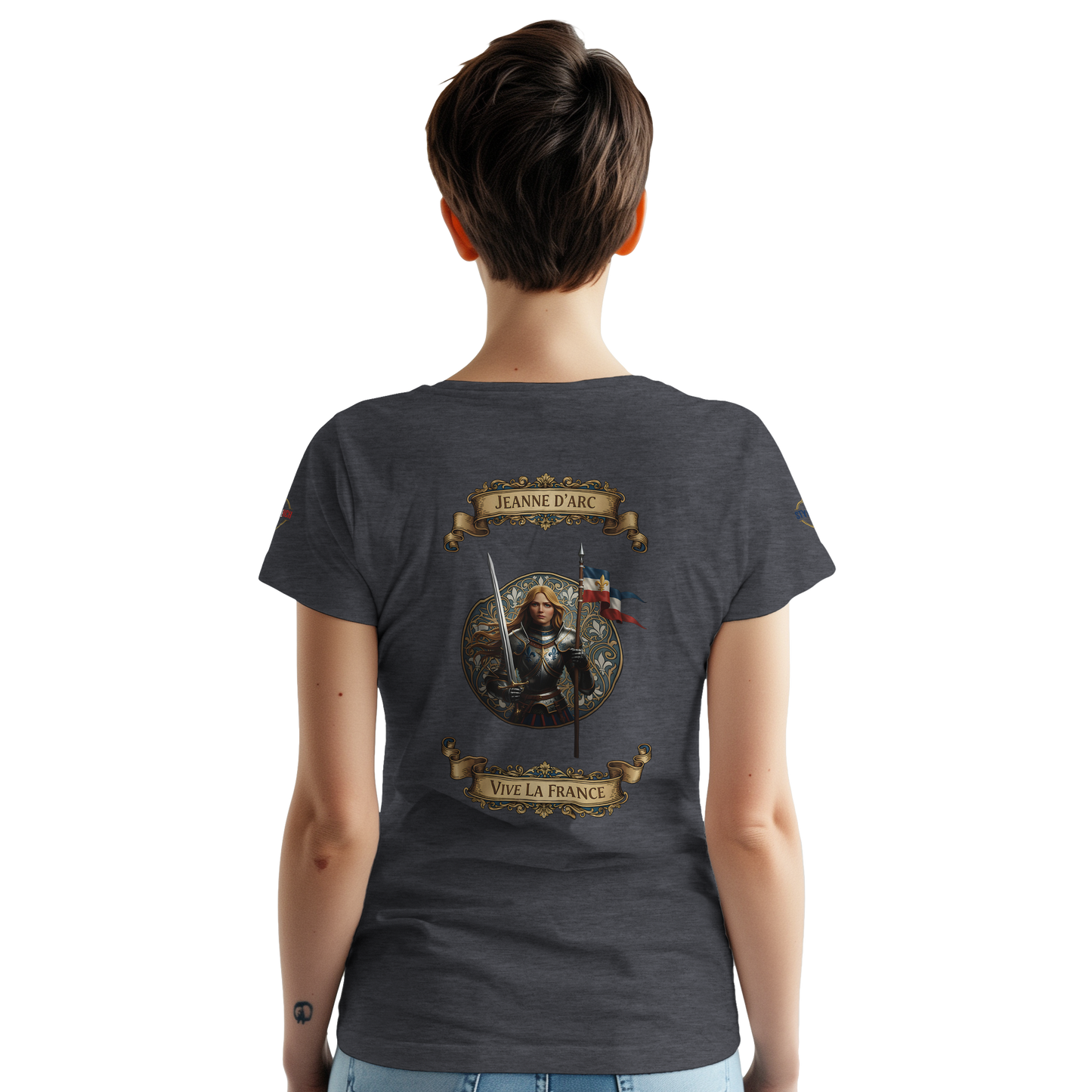 T-shirt Femme Jeanne d'Arc - Symbole Iconique en Coton Premium