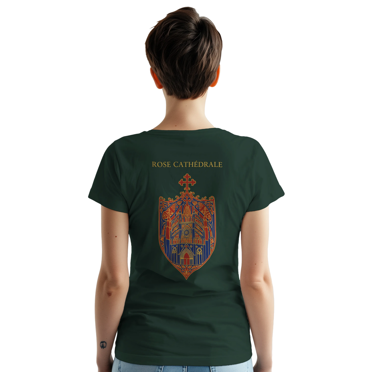 T-Shirt Femme Rose Cathédrale | Gildan 5000 Coton Épais