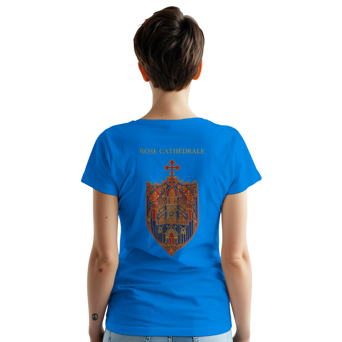 T-Shirt Femme Rose Cathédrale | Gildan 5000 Coton Épais