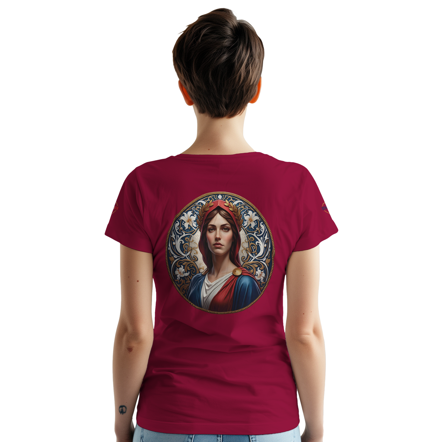 T-shirt Femme Marianne – Coton Épais Coupe Classique