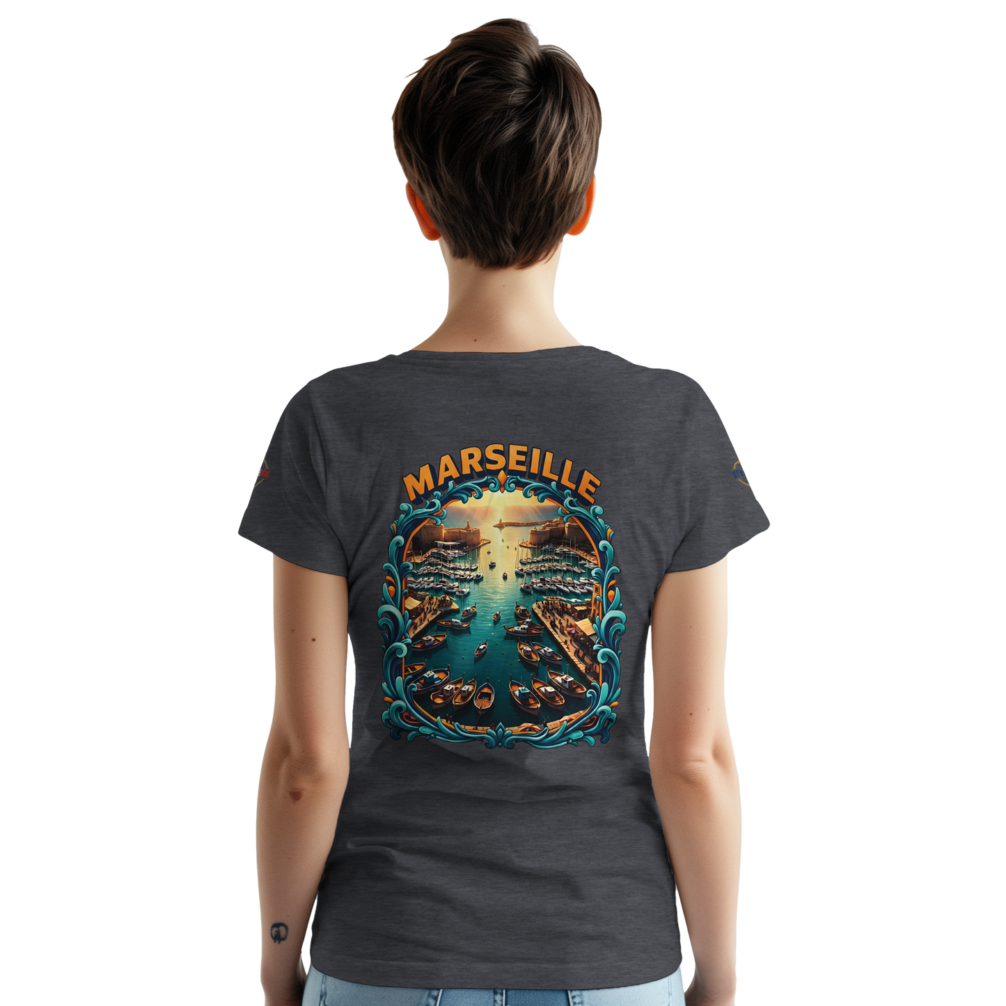 T-shirt Unisexe Marseille – Coton Épais à Coupe Classique