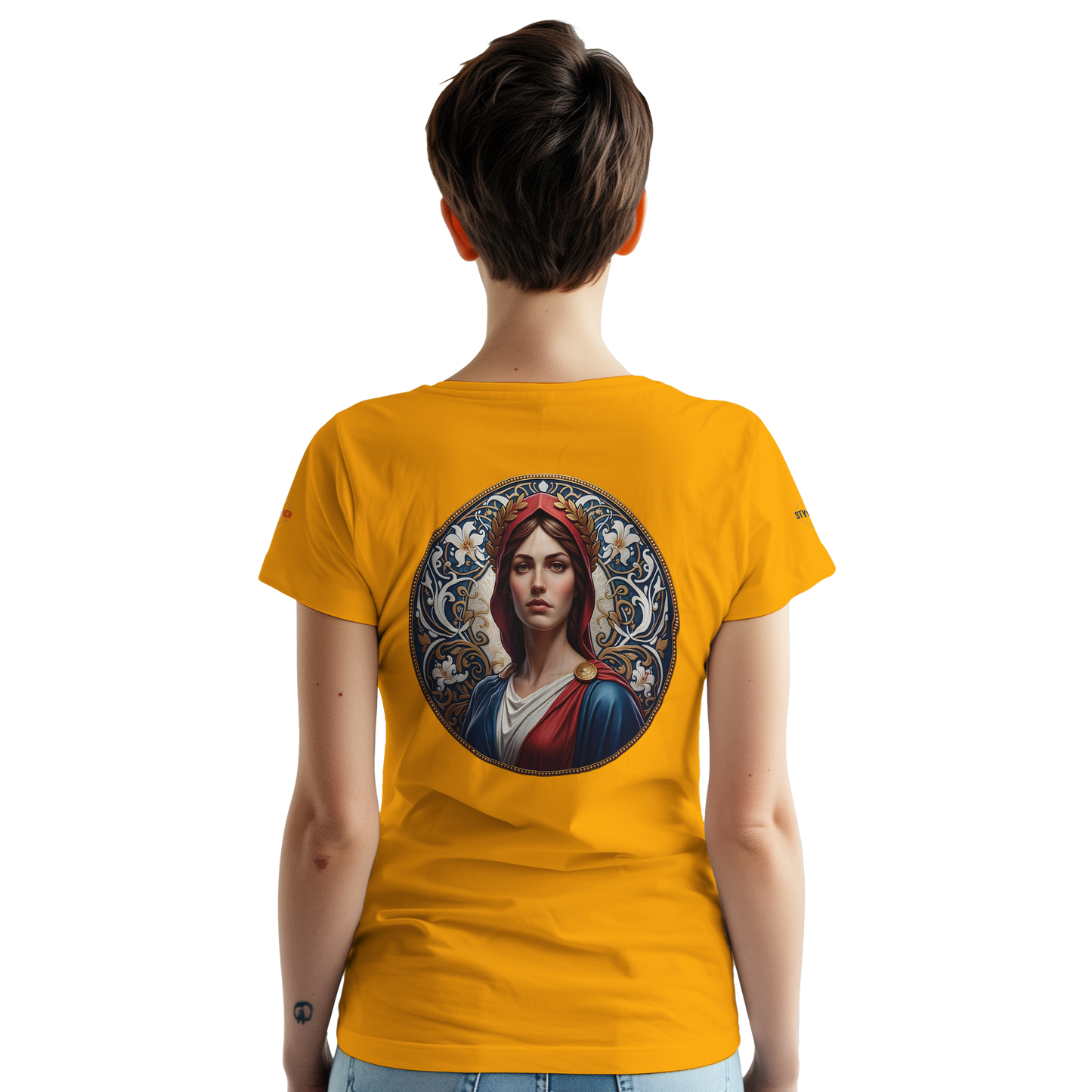 T-shirt Femme Marianne – Coton Épais Coupe Classique