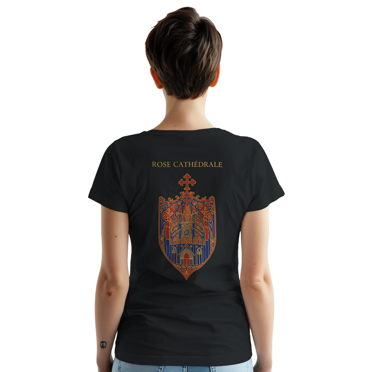 T-Shirt Femme Rose Cathédrale | Gildan 5000 Coton Épais