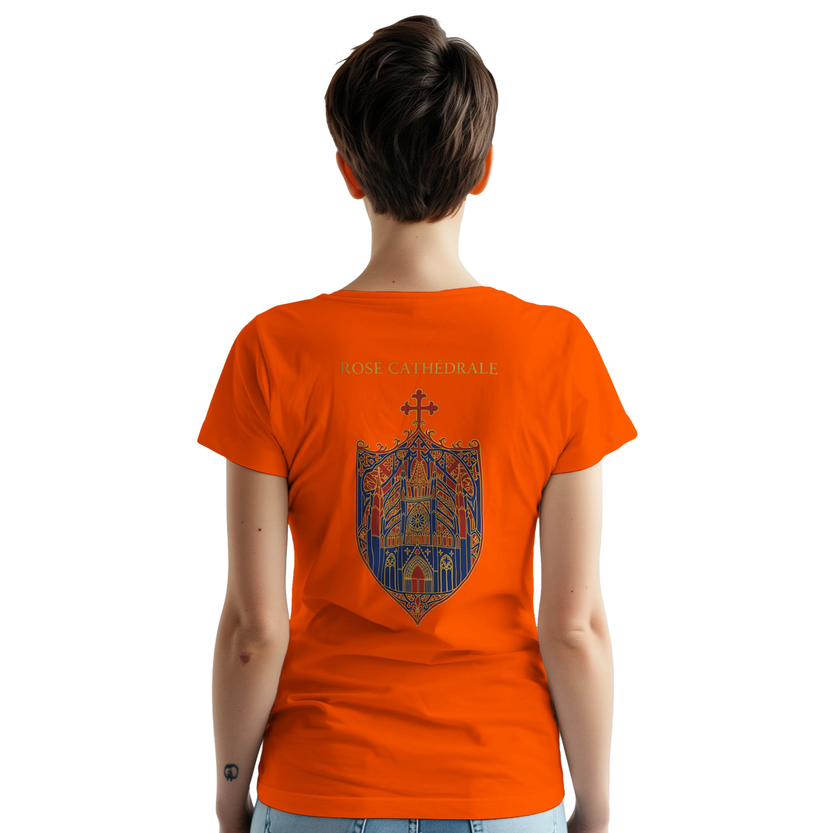 T-Shirt Femme Rose Cathédrale | Gildan 5000 Coton Épais