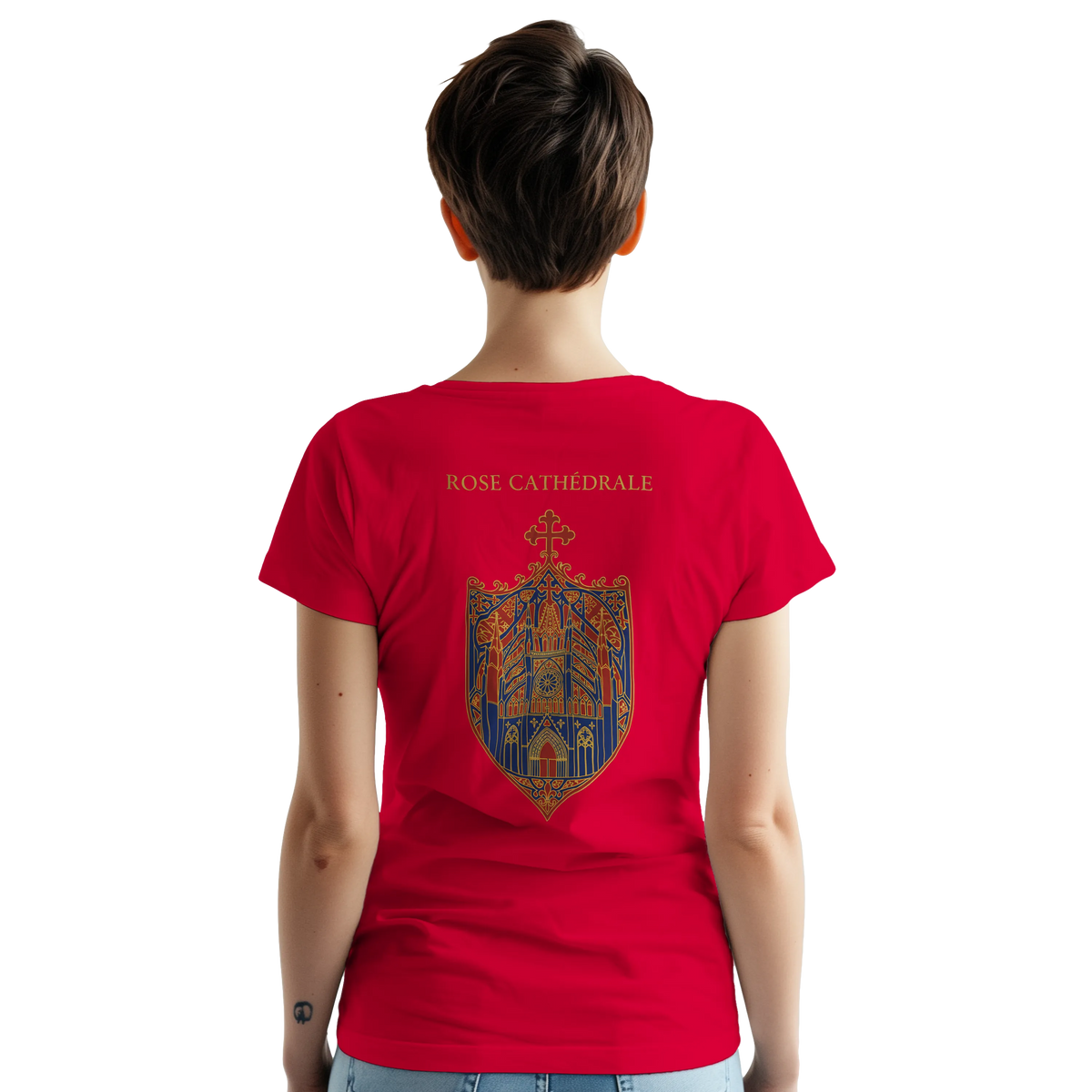 T-Shirt Femme Rose Cathédrale | Gildan 5000 Coton Épais