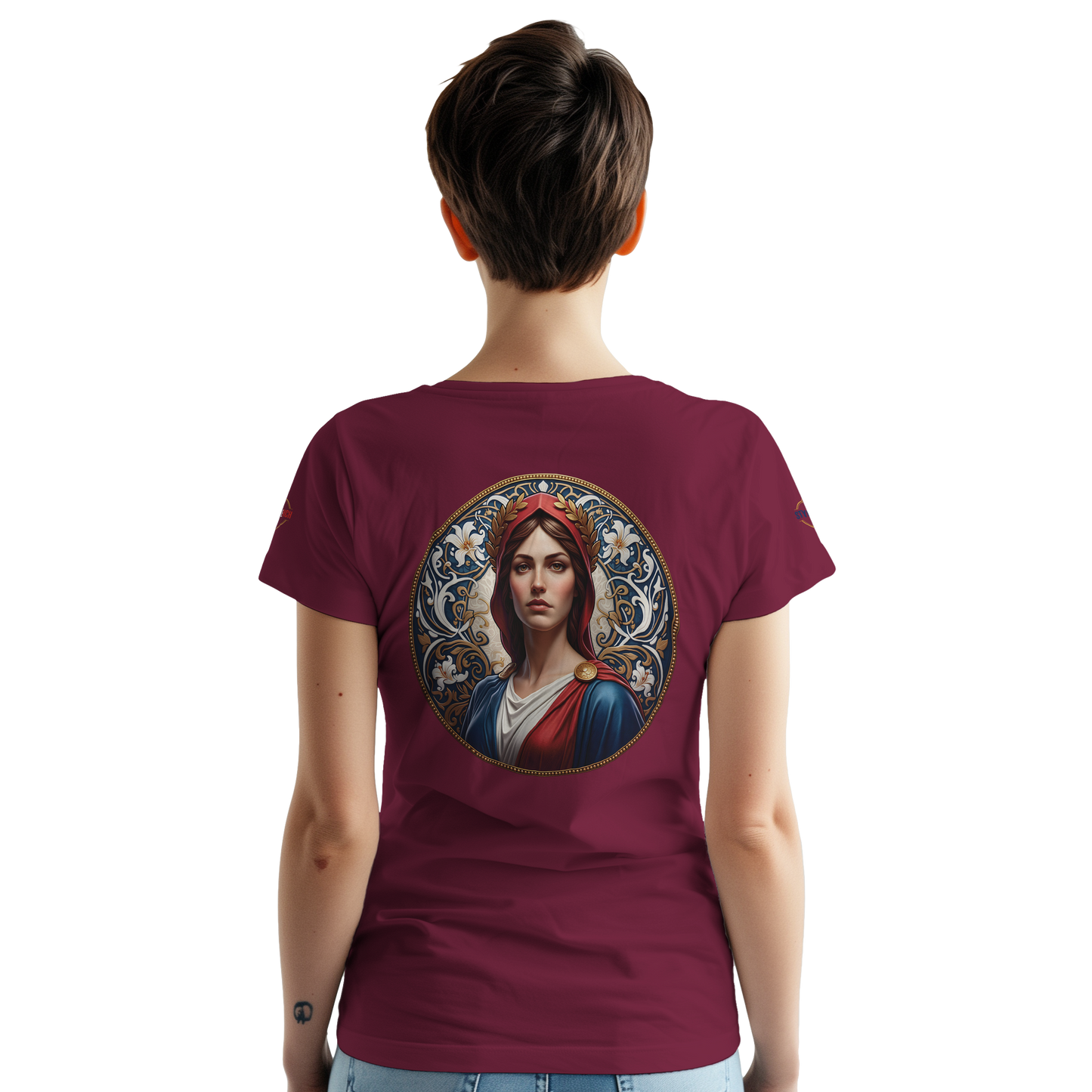 T-shirt Femme Marianne – Coton Épais Coupe Classique