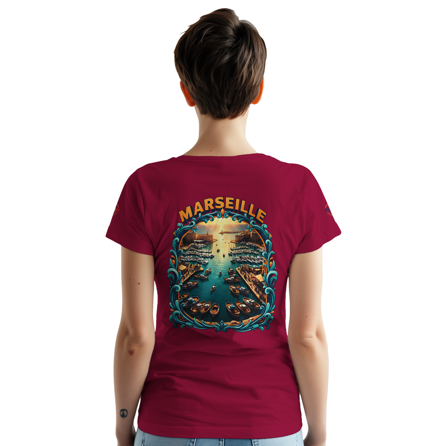 T-shirt Unisexe Marseille – Coton Épais à Coupe Classique