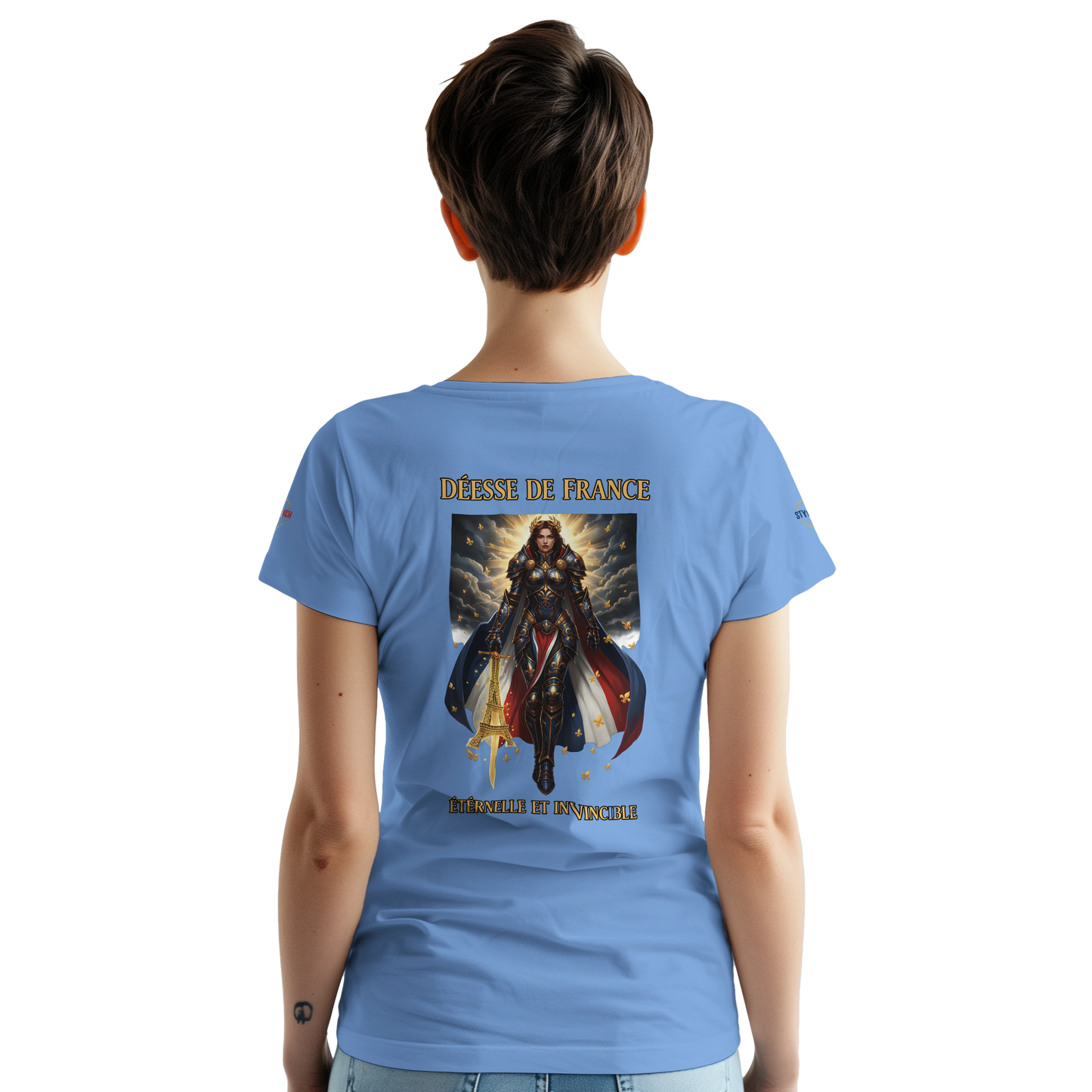 T-shirt Femme Déesse de France - Coton Épais à Coupe Classique
