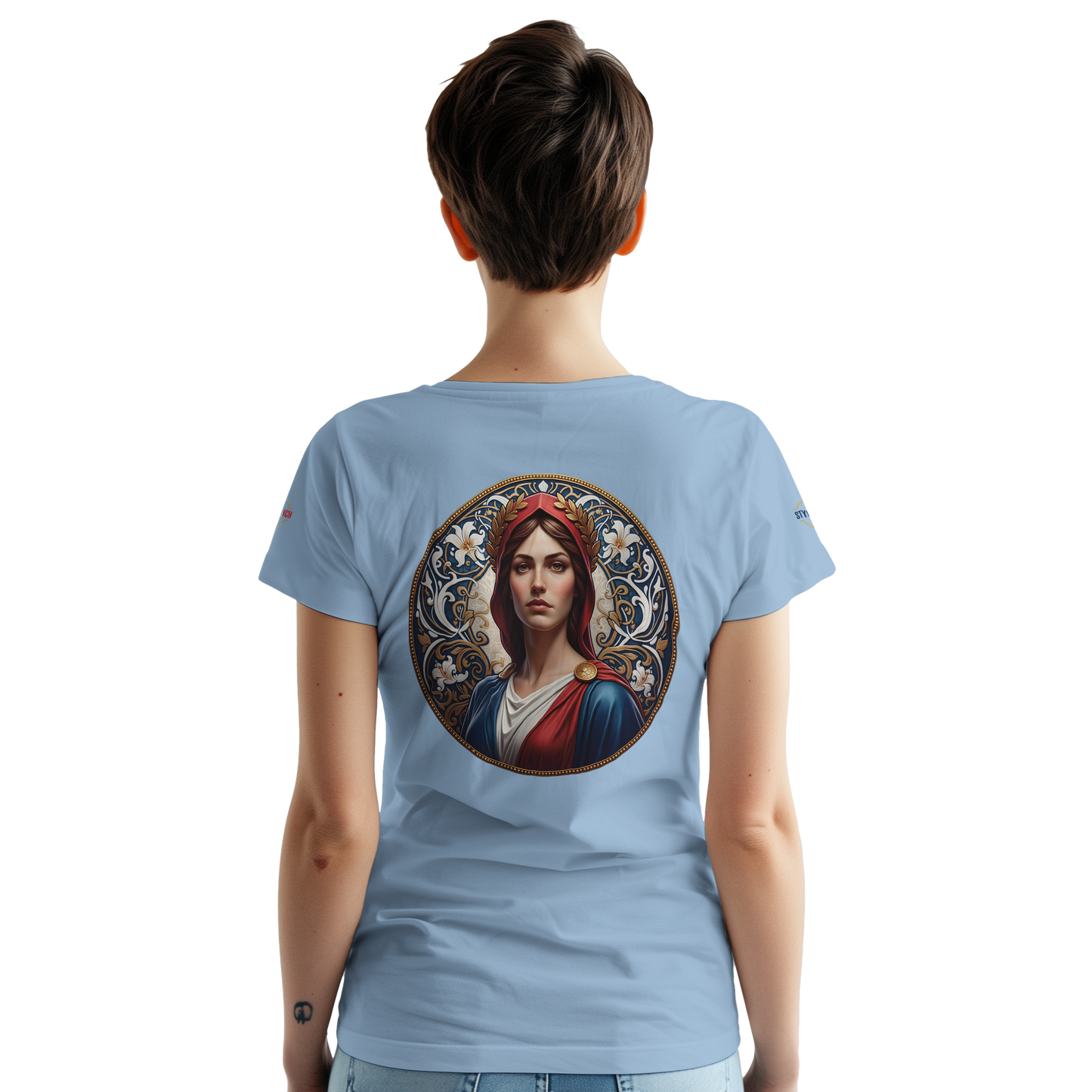 T-shirt Femme Marianne – Coton Épais Coupe Classique