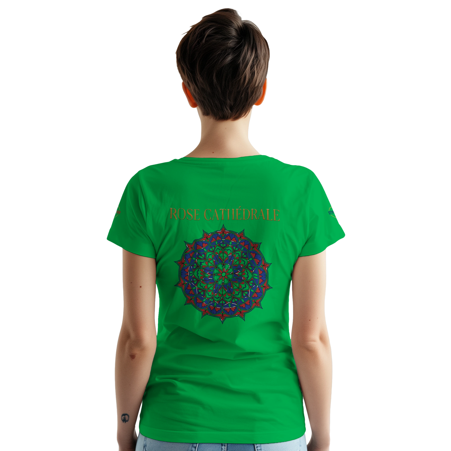T-shirt Femme Rose Cathédrale – Coton Épais à Coupe Classique