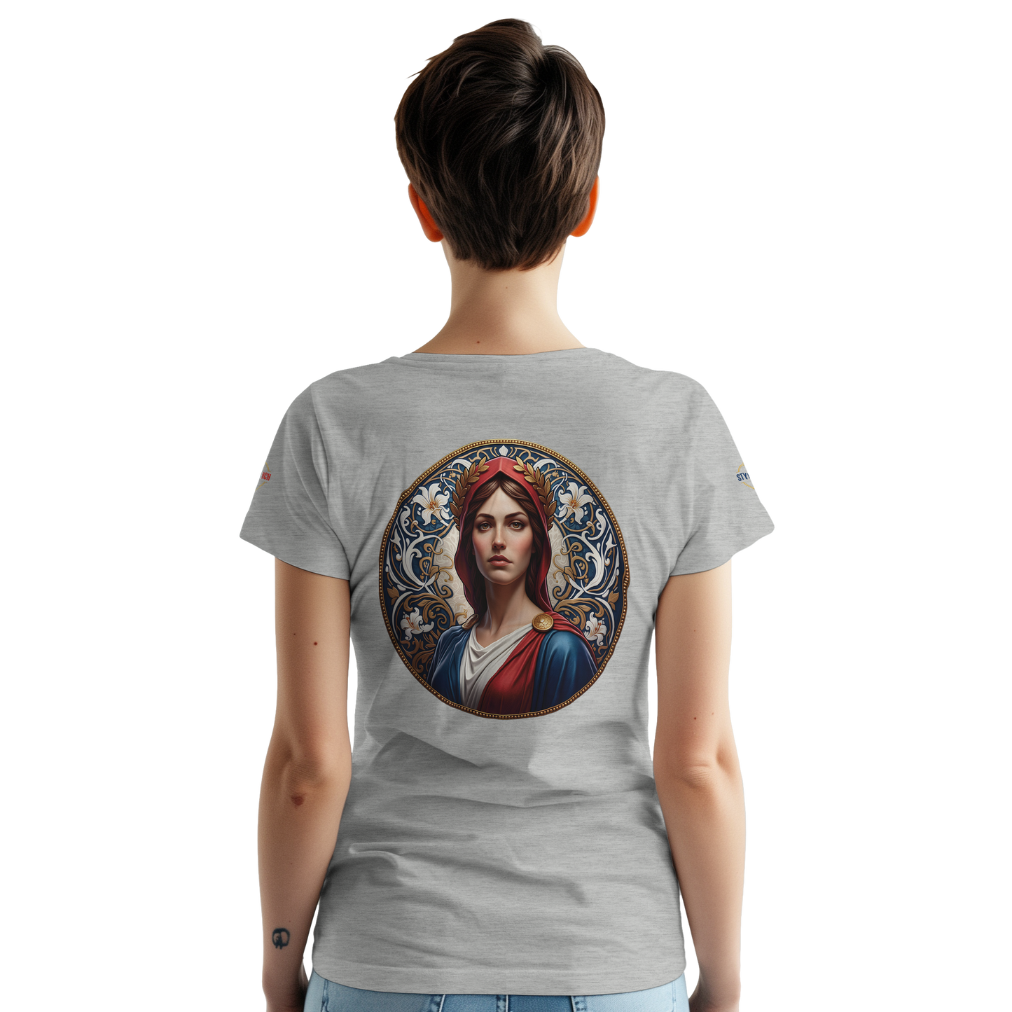 T-shirt Femme Marianne – Coton Épais Coupe Classique