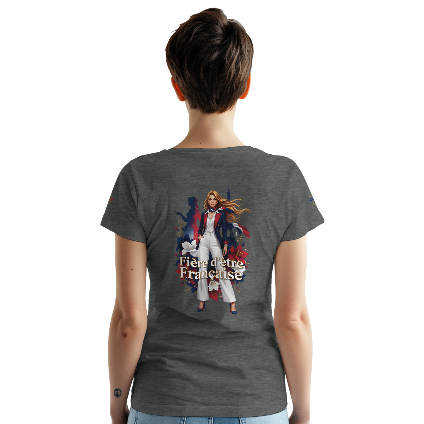 T-Shirt Femme Fière d'Être Française – Coton Premium