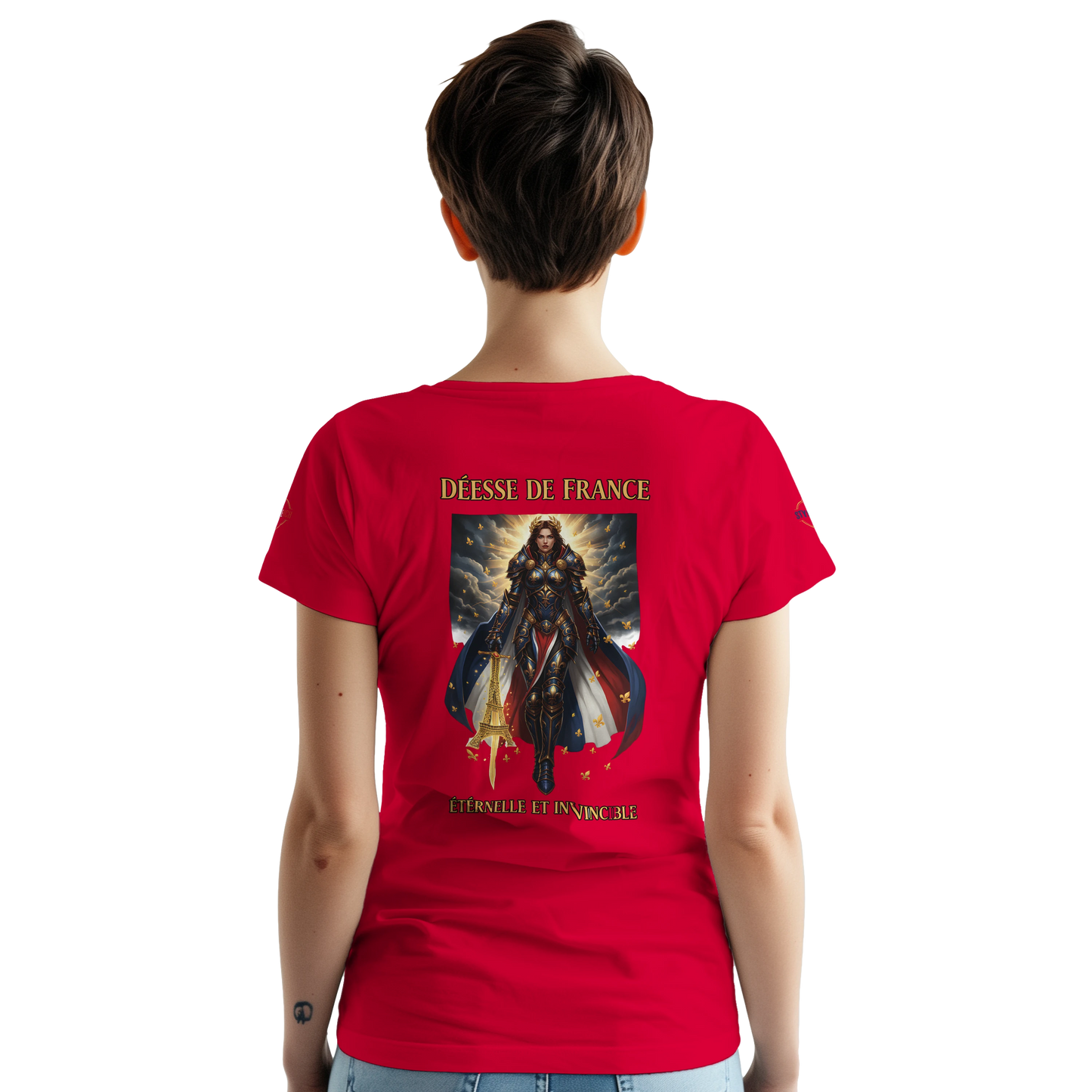 T-shirt Femme Déesse de France - Coton Épais à Coupe Classique