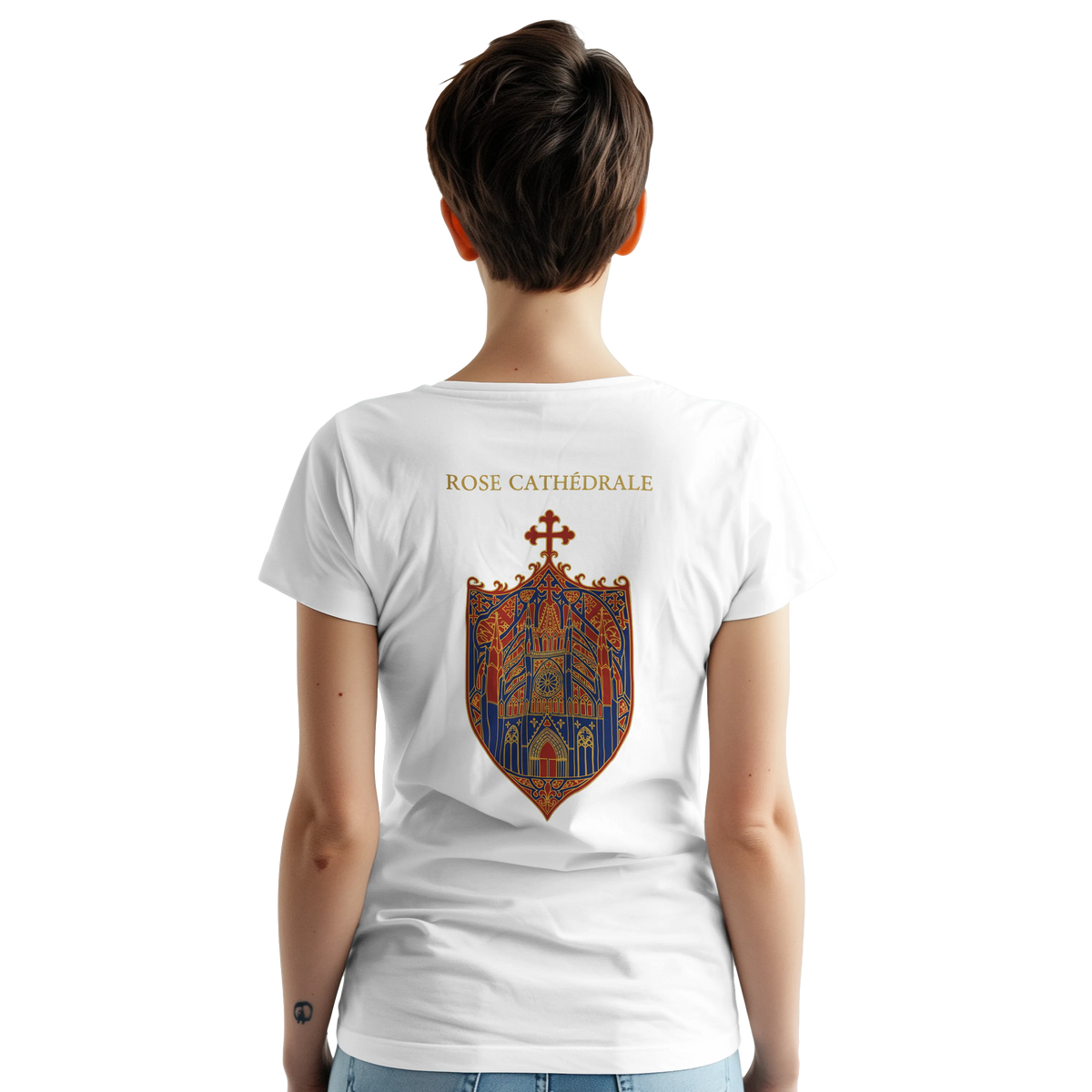 T-Shirt Femme Rose Cathédrale | Gildan 5000 Coton Épais