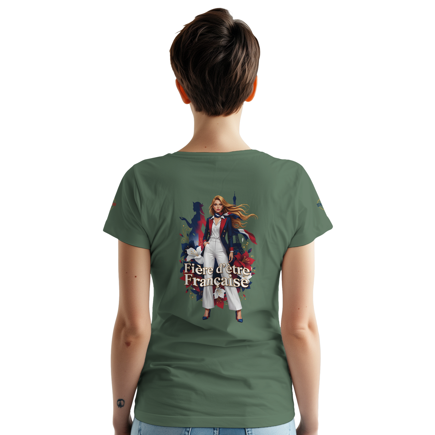 T-Shirt Femme Fière d'Être Française – Coton Premium