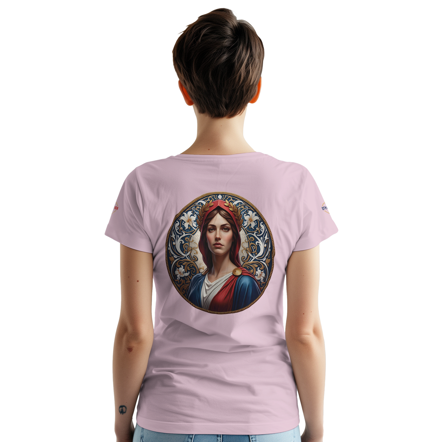 T-shirt Femme Marianne – Coton Épais Coupe Classique