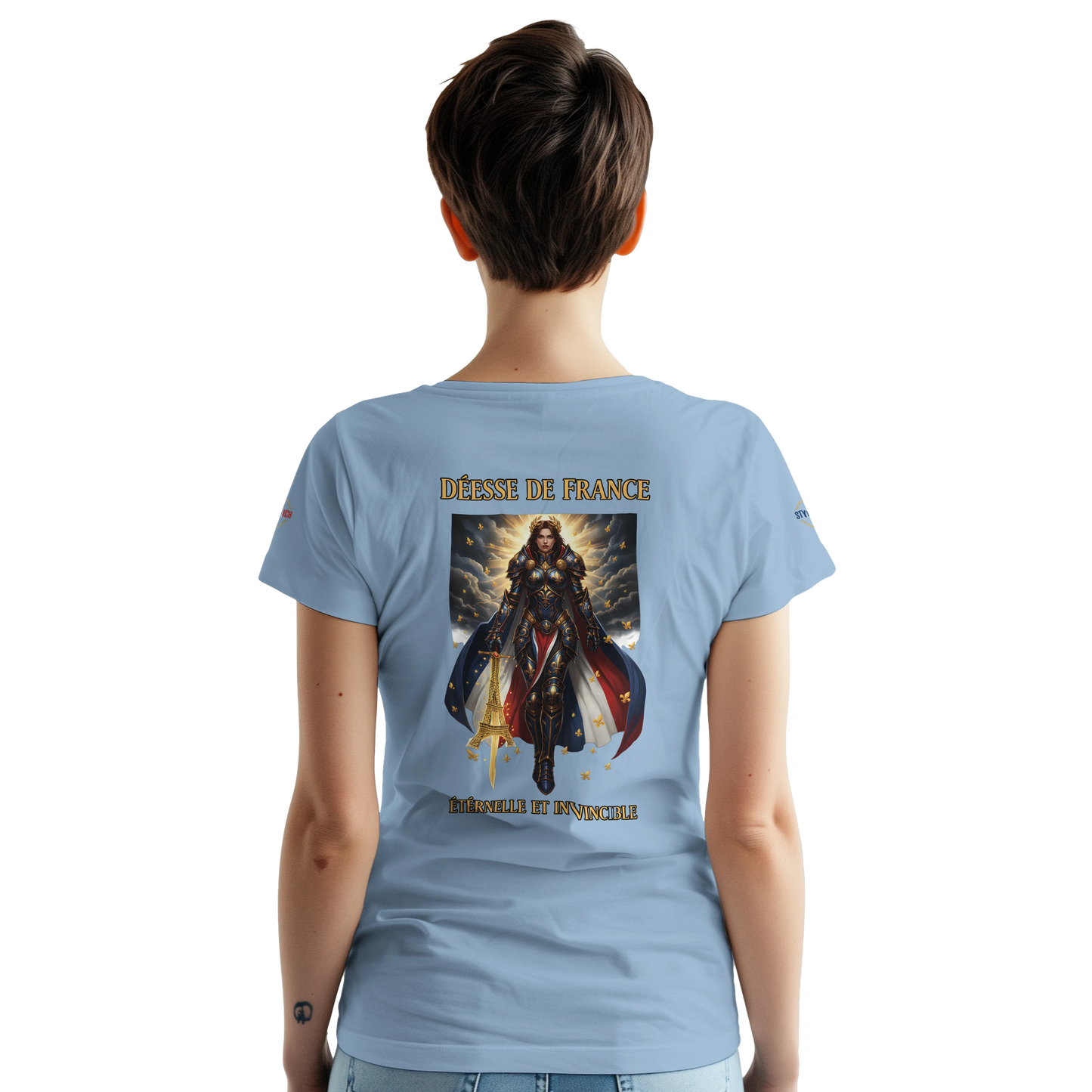 T-shirt Femme Déesse de France - Coton Épais à Coupe Classique