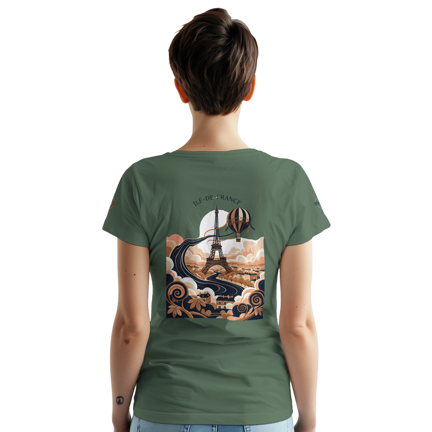 T-shirt Unisexe Île-de-France – Coton Épais à Coupe Classique