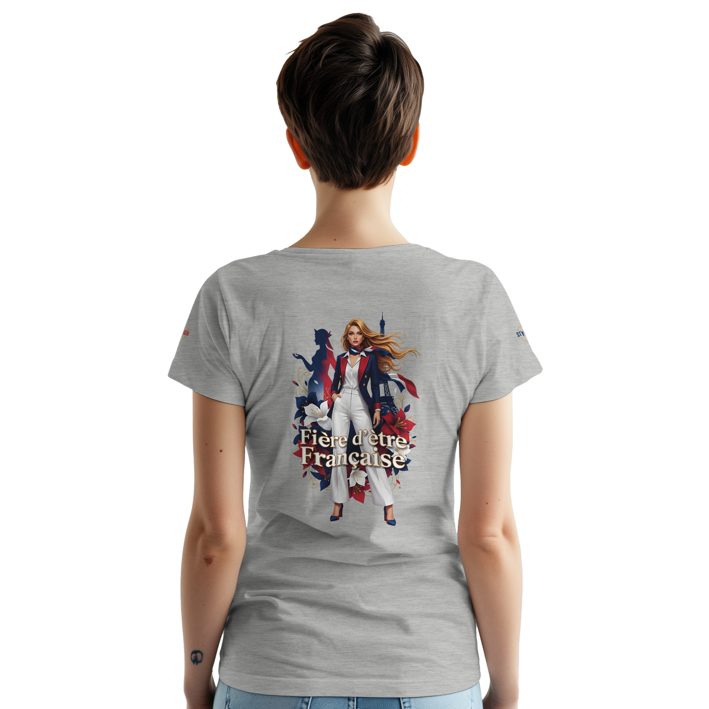 T-Shirt Femme Fière d'Être Française – Coton Premium
