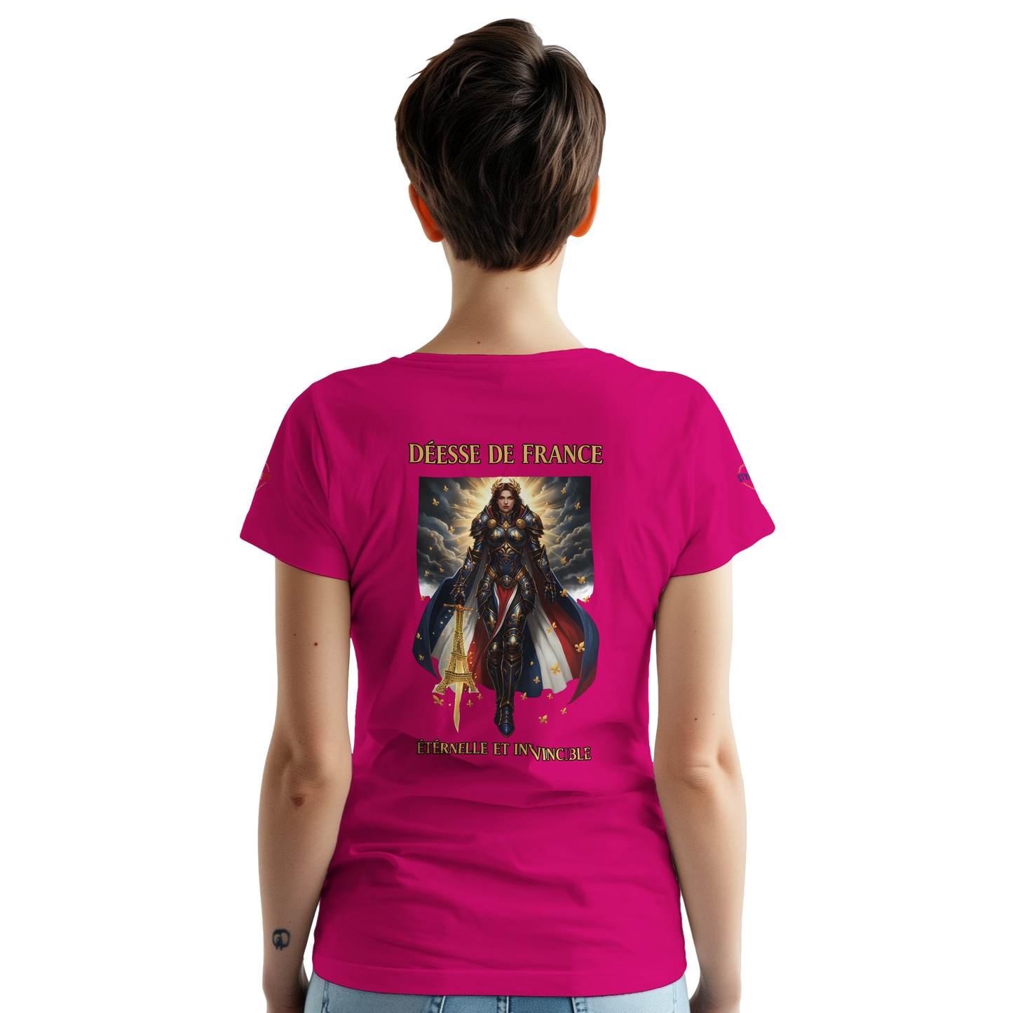 T-shirt Femme Déesse de France - Coton Épais à Coupe Classique