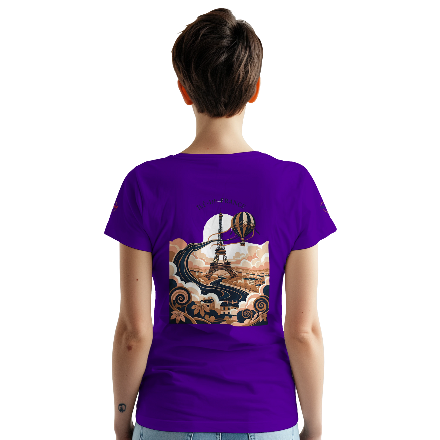 T-shirt Unisexe Île-de-France – Coton Épais à Coupe Classique