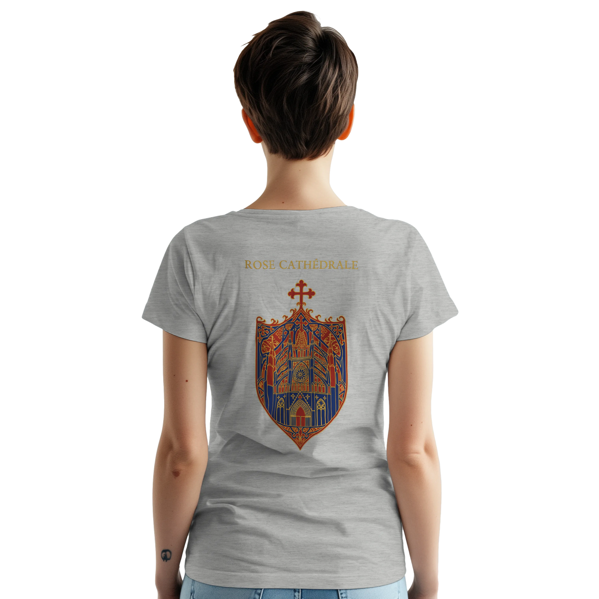 T-Shirt Femme Rose Cathédrale | Gildan 5000 Coton Épais
