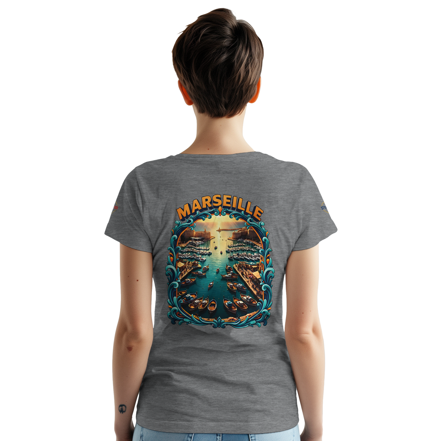 T-shirt Unisexe Marseille – Coton Épais à Coupe Classique