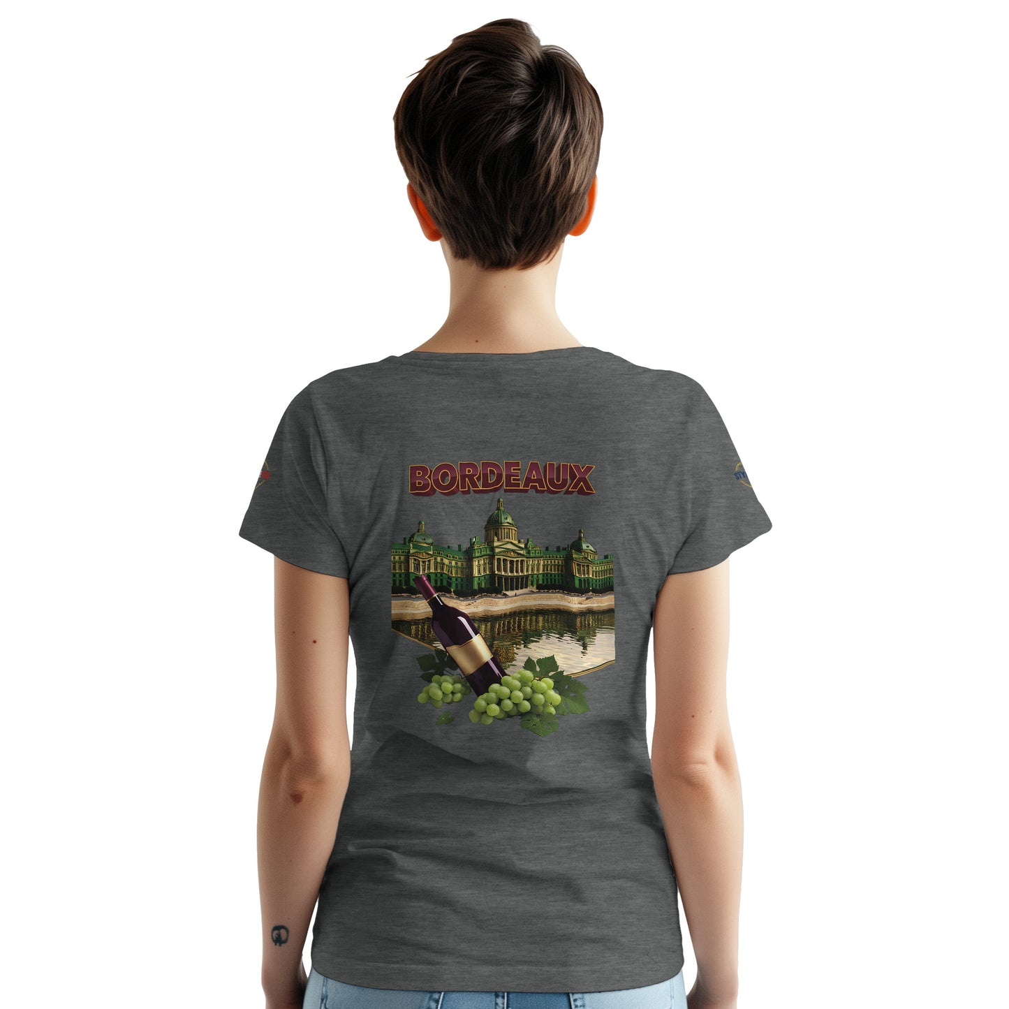 T-shirt Unisexe Bordeaux Ville de France – Coton Épais Premium