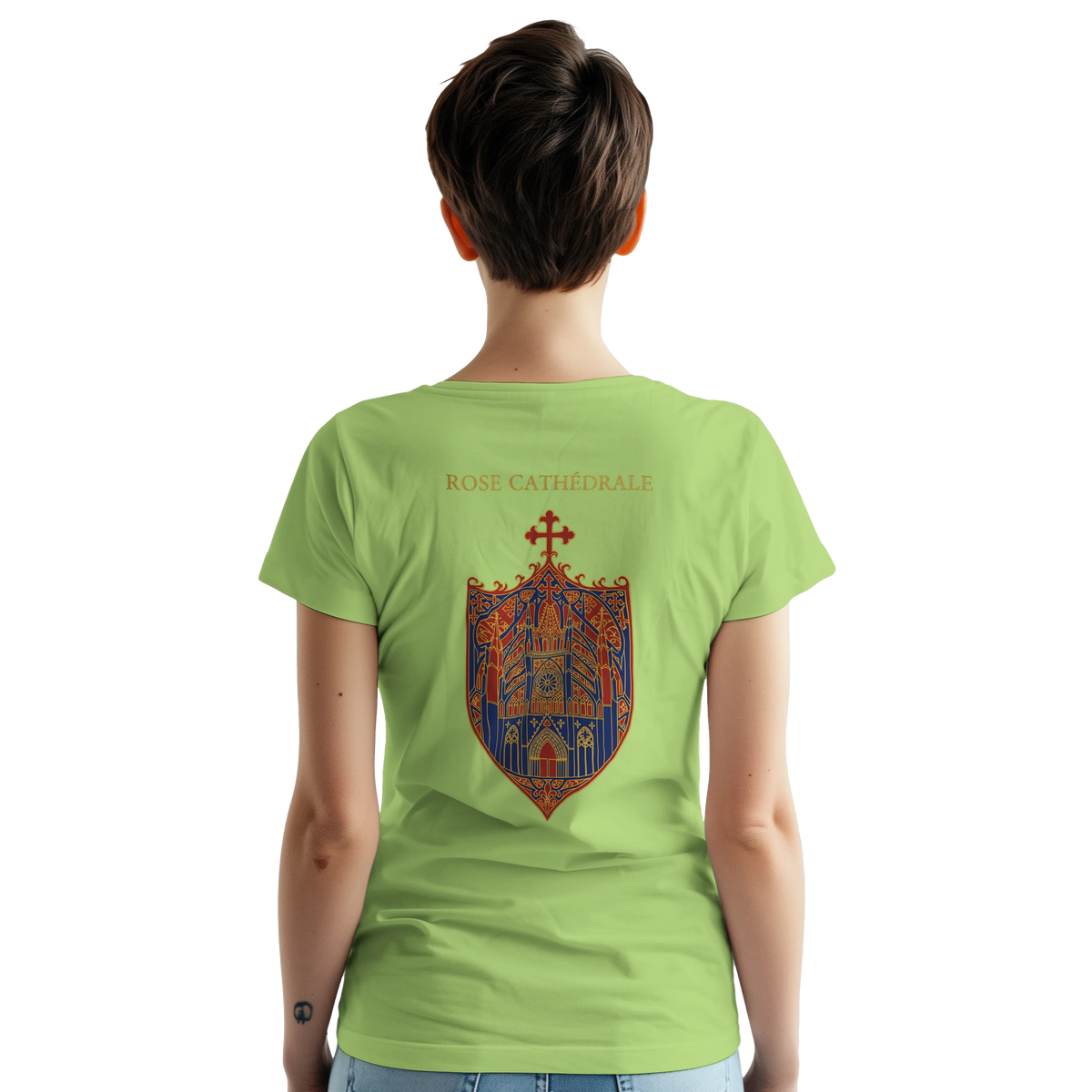 T-Shirt Femme Rose Cathédrale | Gildan 5000 Coton Épais