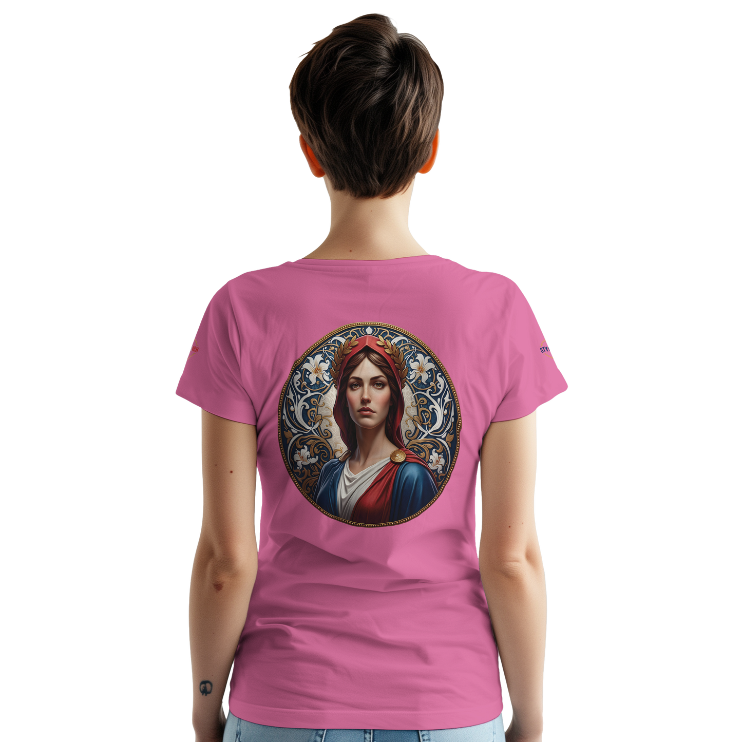 T-shirt Femme Marianne – Coton Épais Coupe Classique