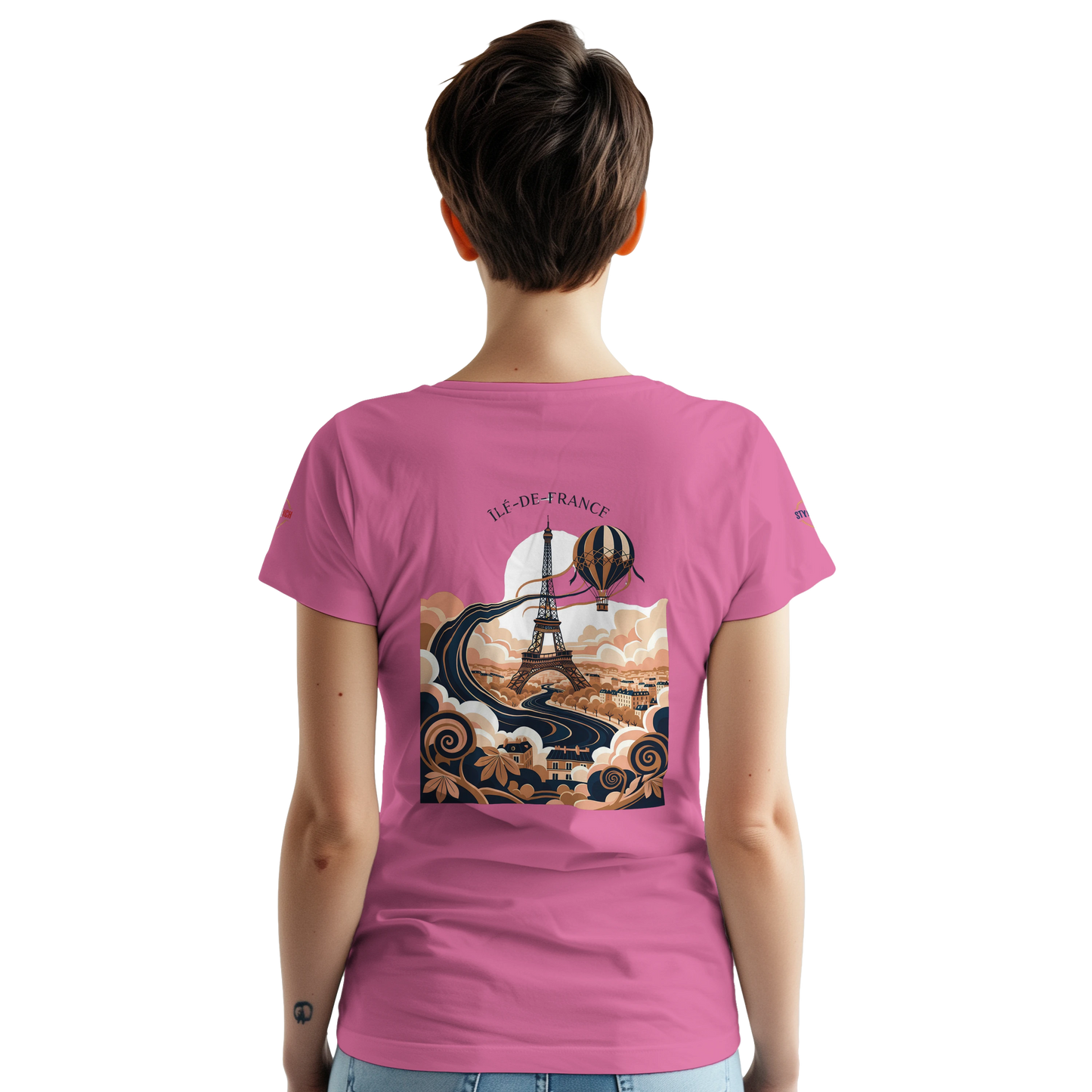 T-shirt Unisexe Île-de-France – Coton Épais à Coupe Classique