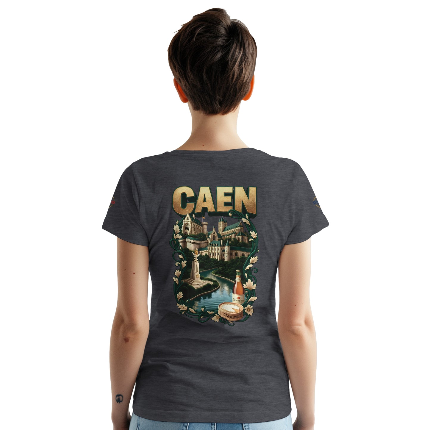 T-shirt Unisexe Caen - Ville de France - Design Classique en Coton