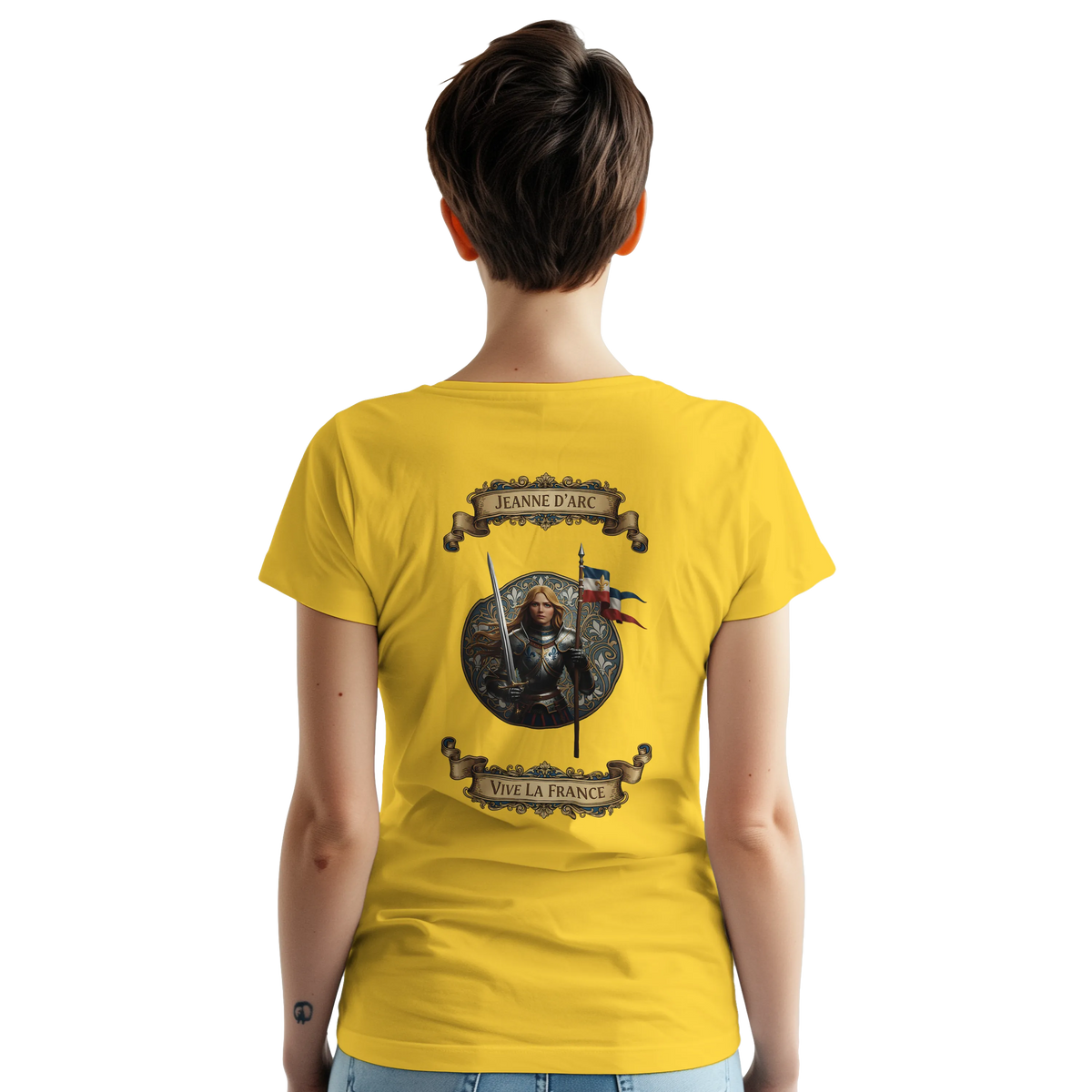 T-shirt Femme Jeanne d'Arc - Symbole Iconique en Coton Premium
