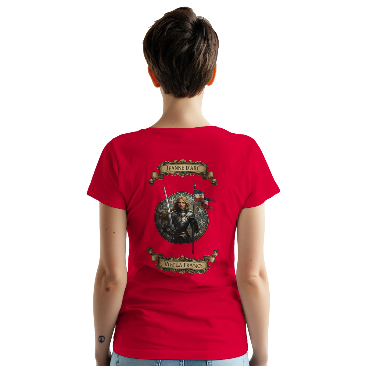 T-shirt Femme Jeanne d'Arc - Symbole Iconique en Coton Premium