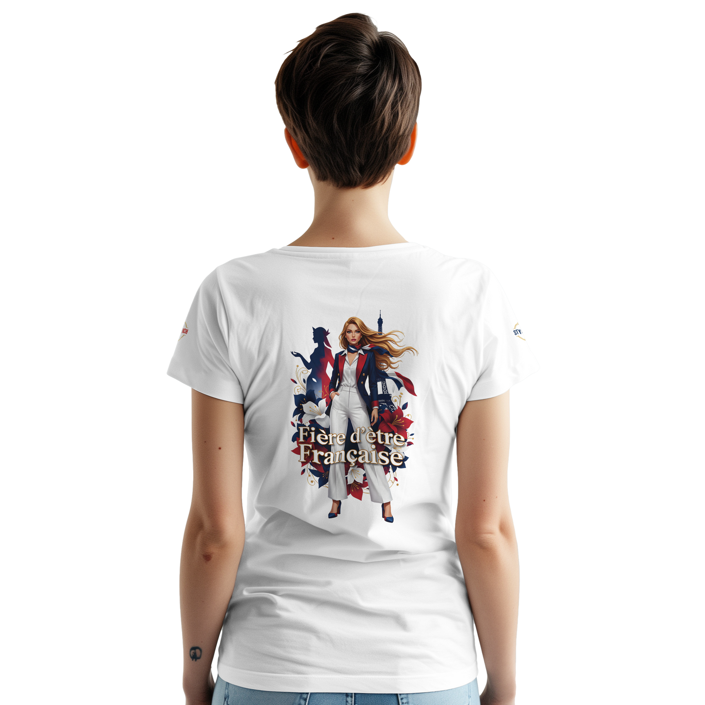 T-Shirt Femme Fière d'Être Française – Coton Premium