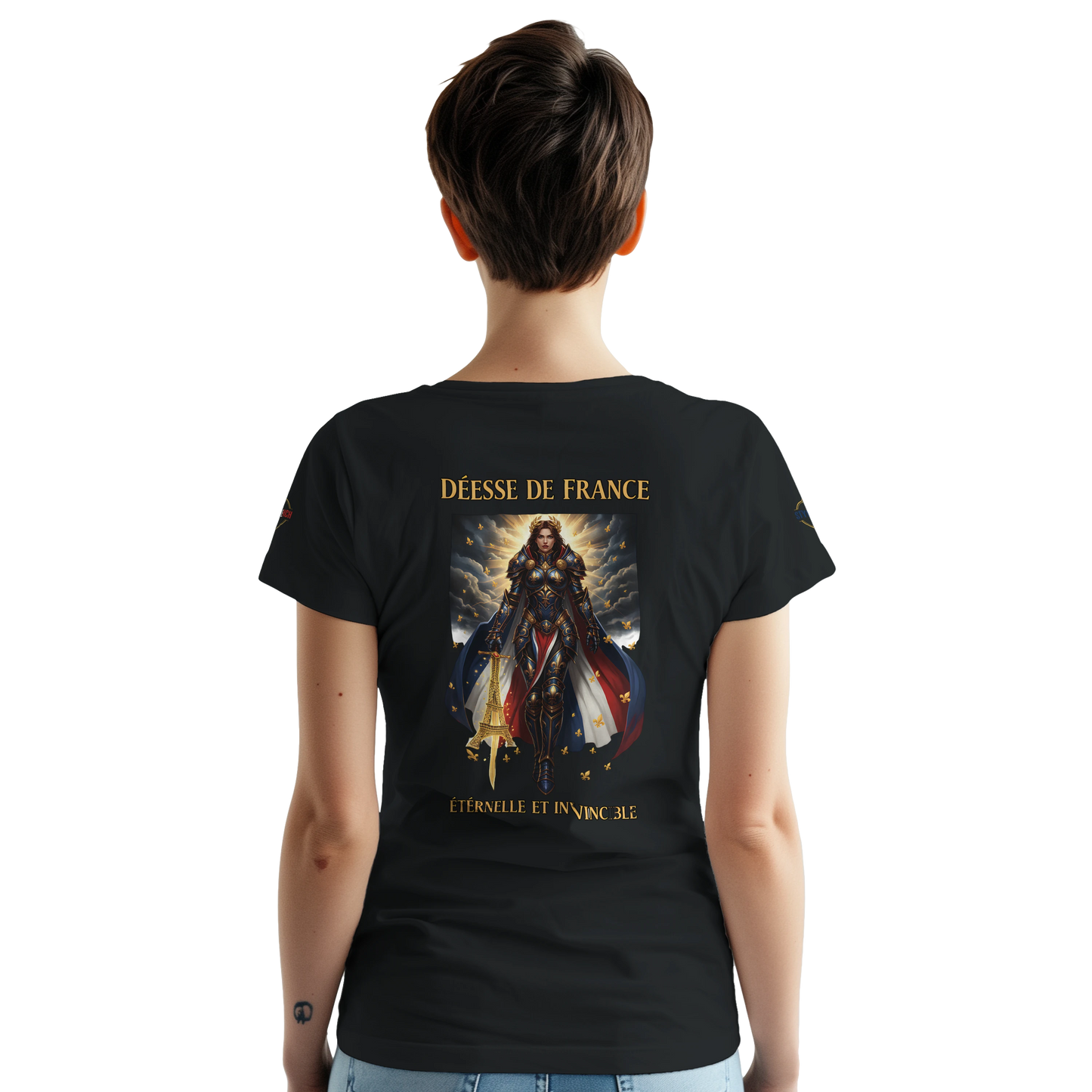 T-shirt Femme Déesse de France - Coton Épais à Coupe Classique