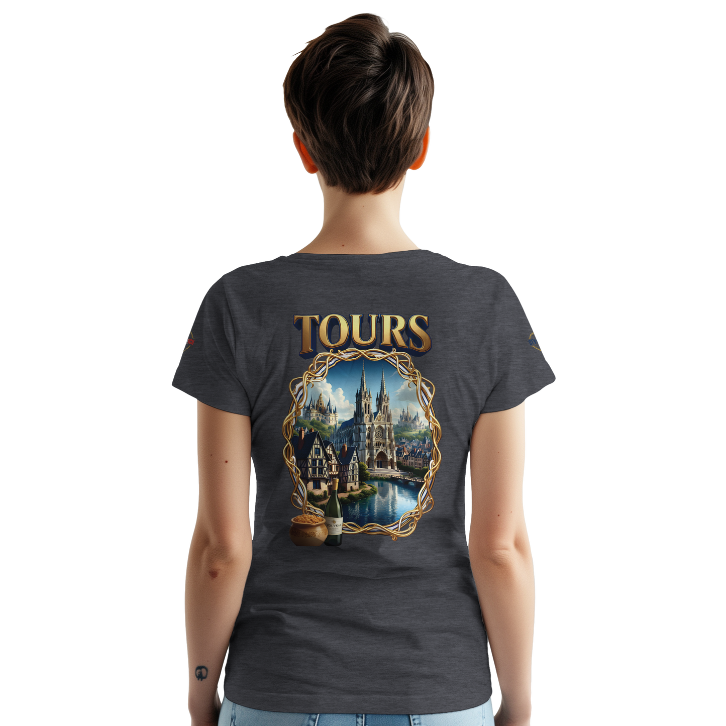 T-shirt Unisexe Tours Ville de France – Coton Épais Premium
