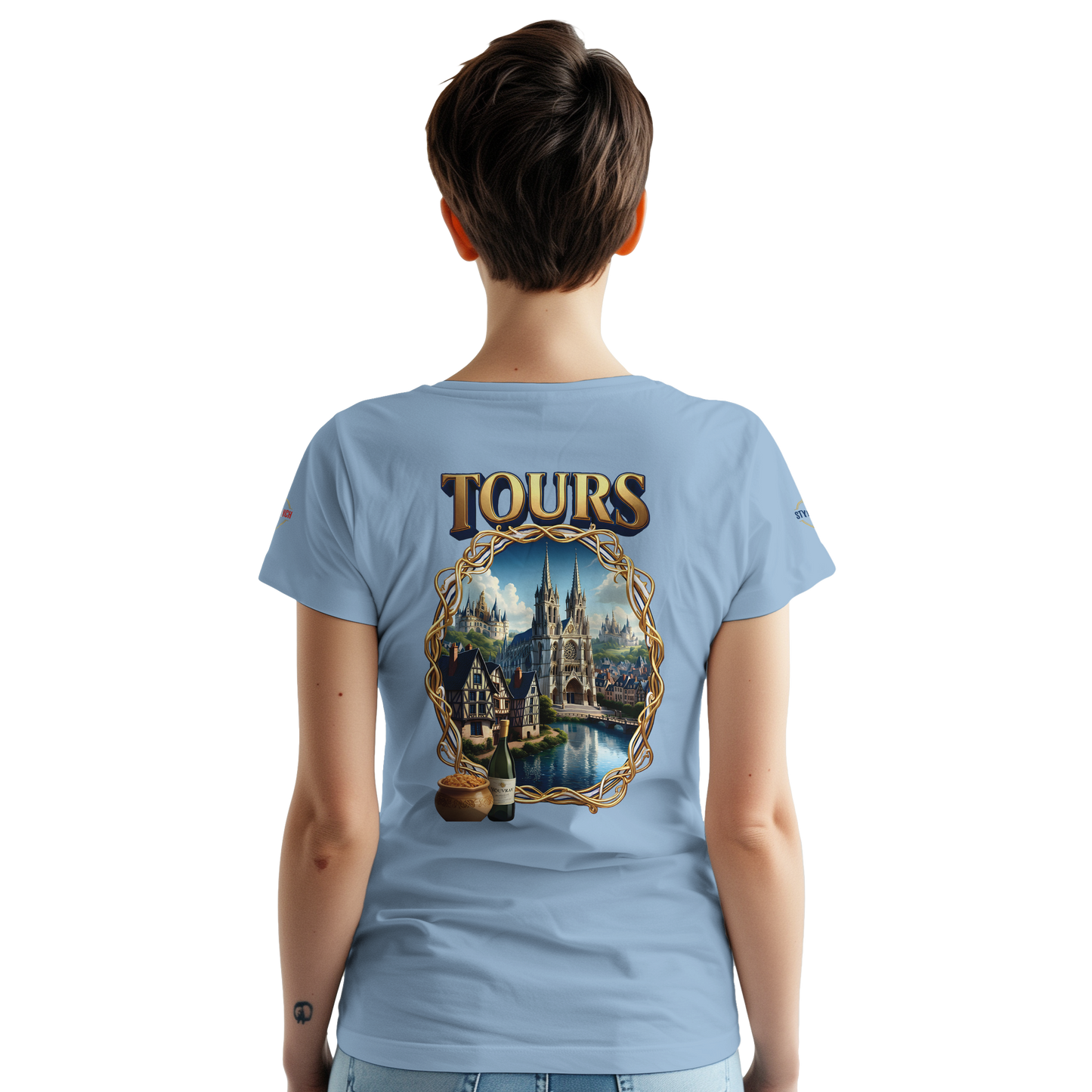 T-shirt Unisexe Tours Ville de France – Coton Épais Premium