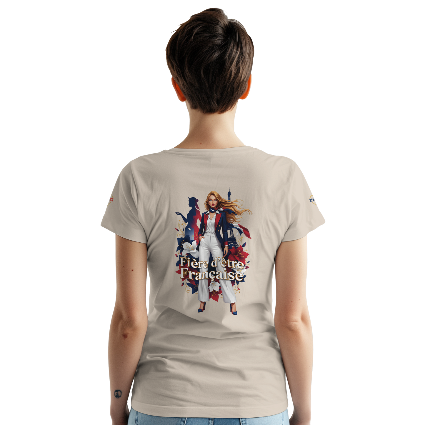 T-Shirt Femme Fière d'Être Française – Coton Premium