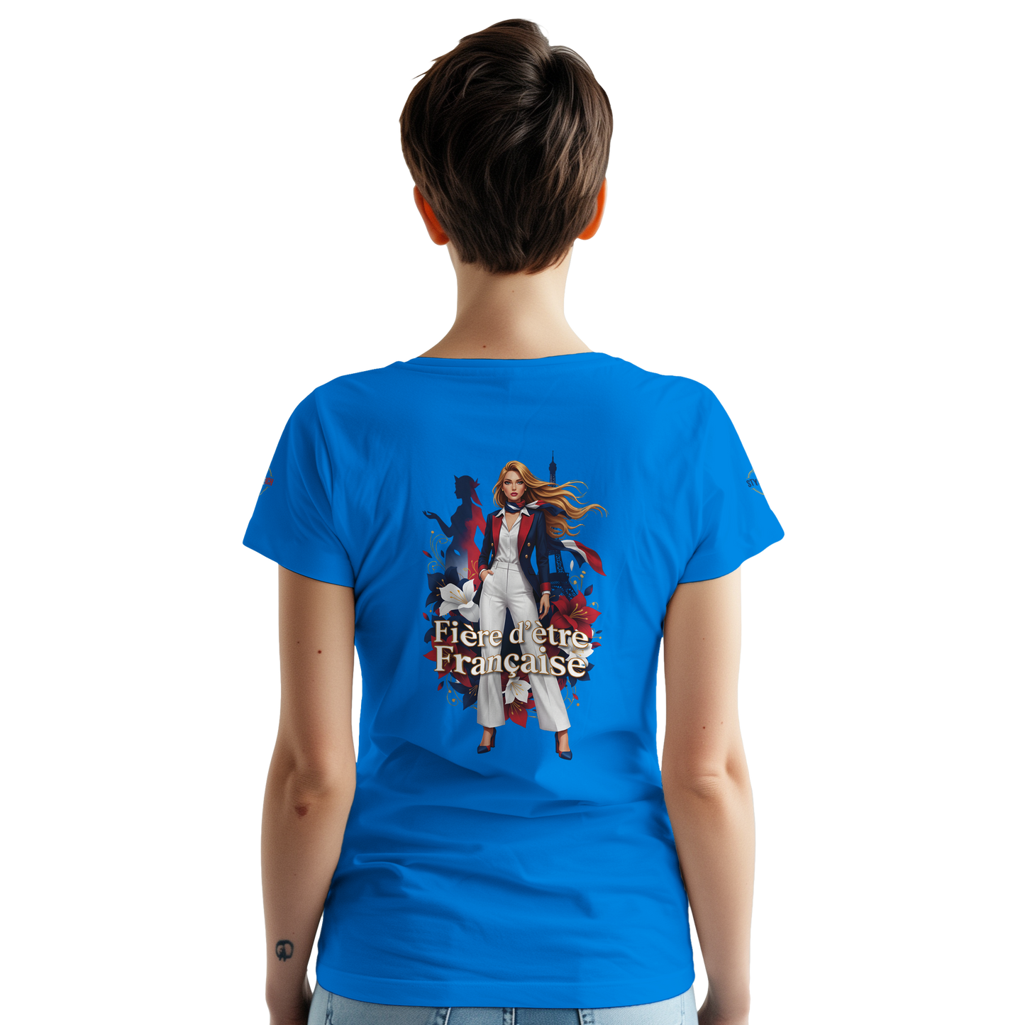 T-Shirt Femme Fière d'Être Française – Coton Premium