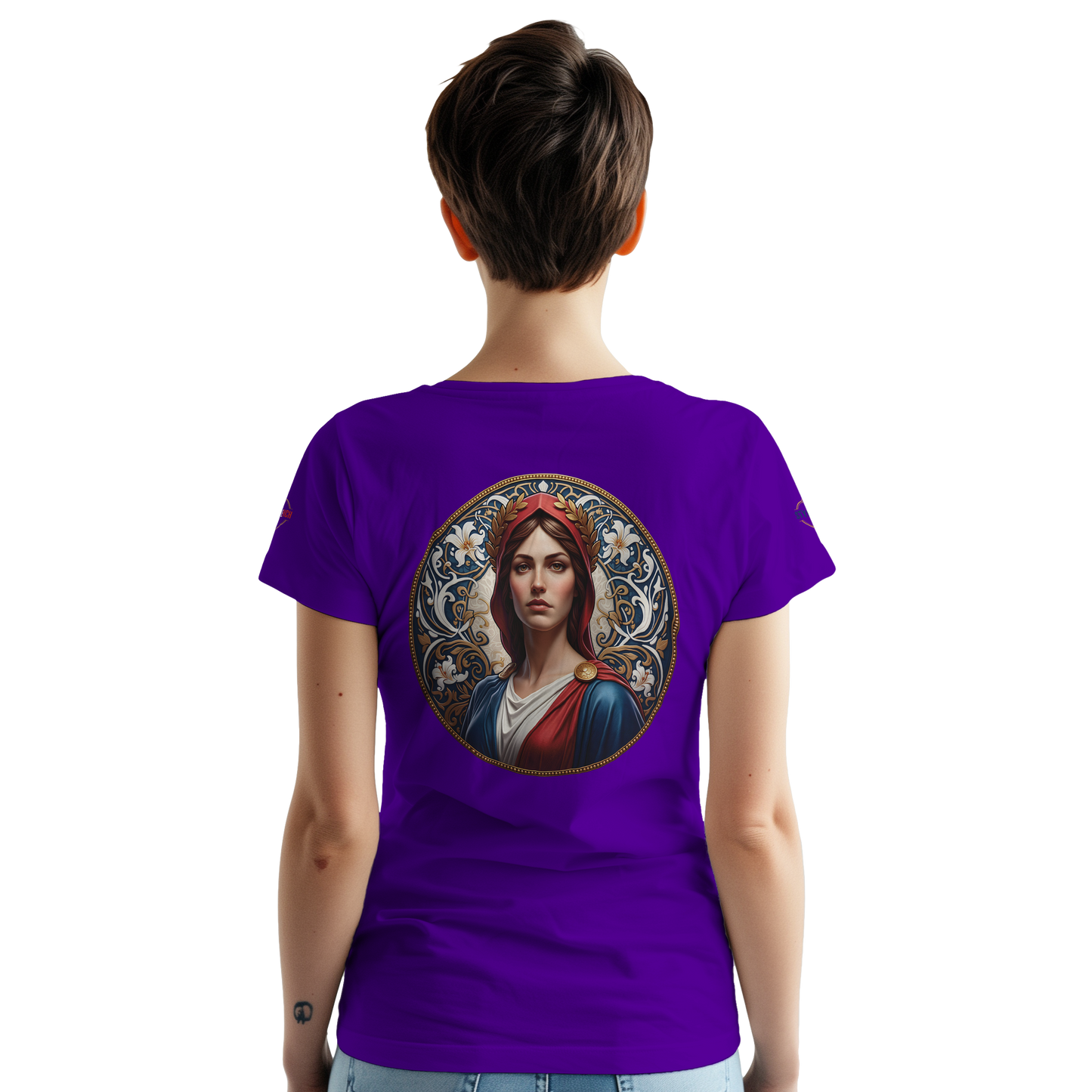 T-shirt Femme Marianne – Coton Épais Coupe Classique