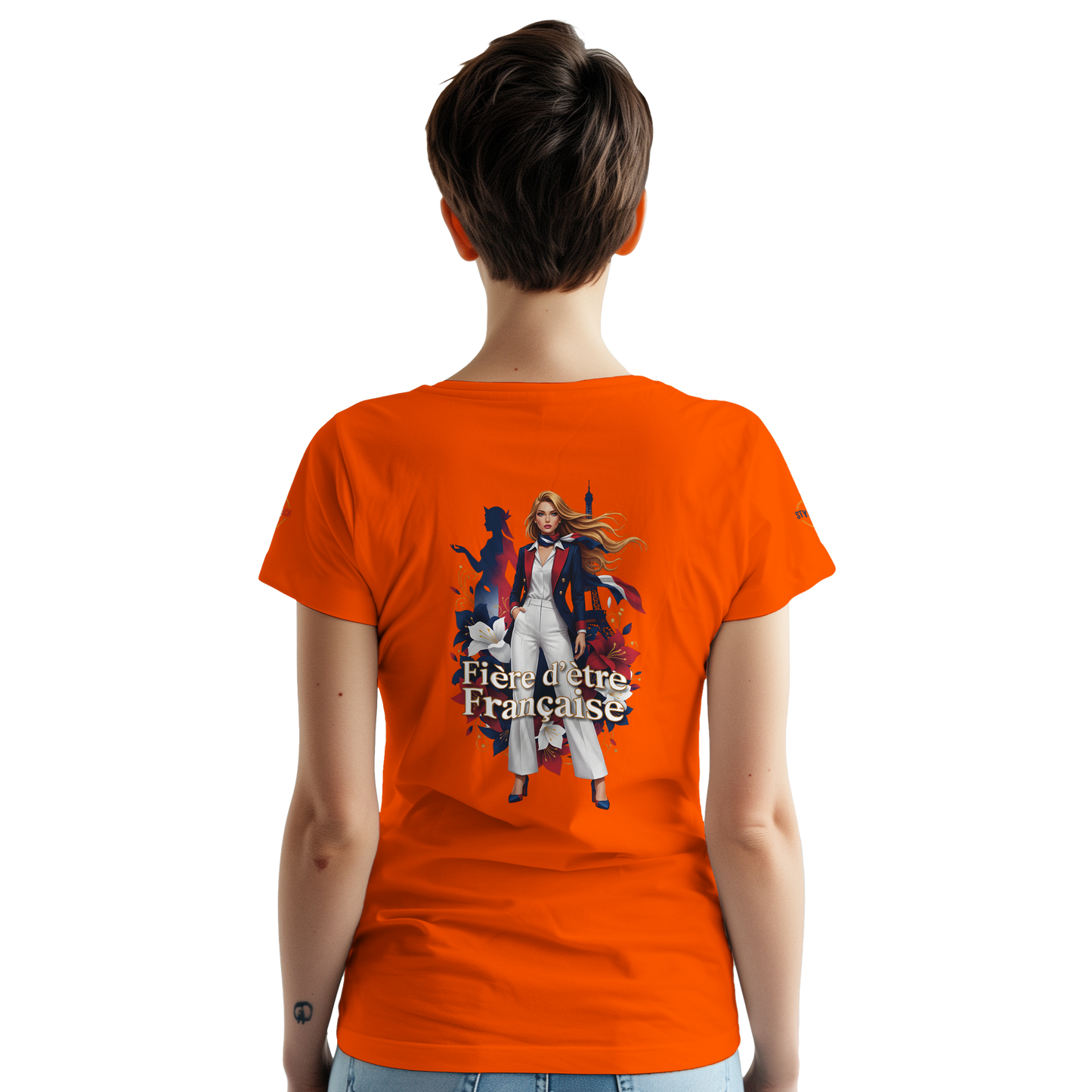 T-Shirt Femme Fière d'Être Française – Coton Premium