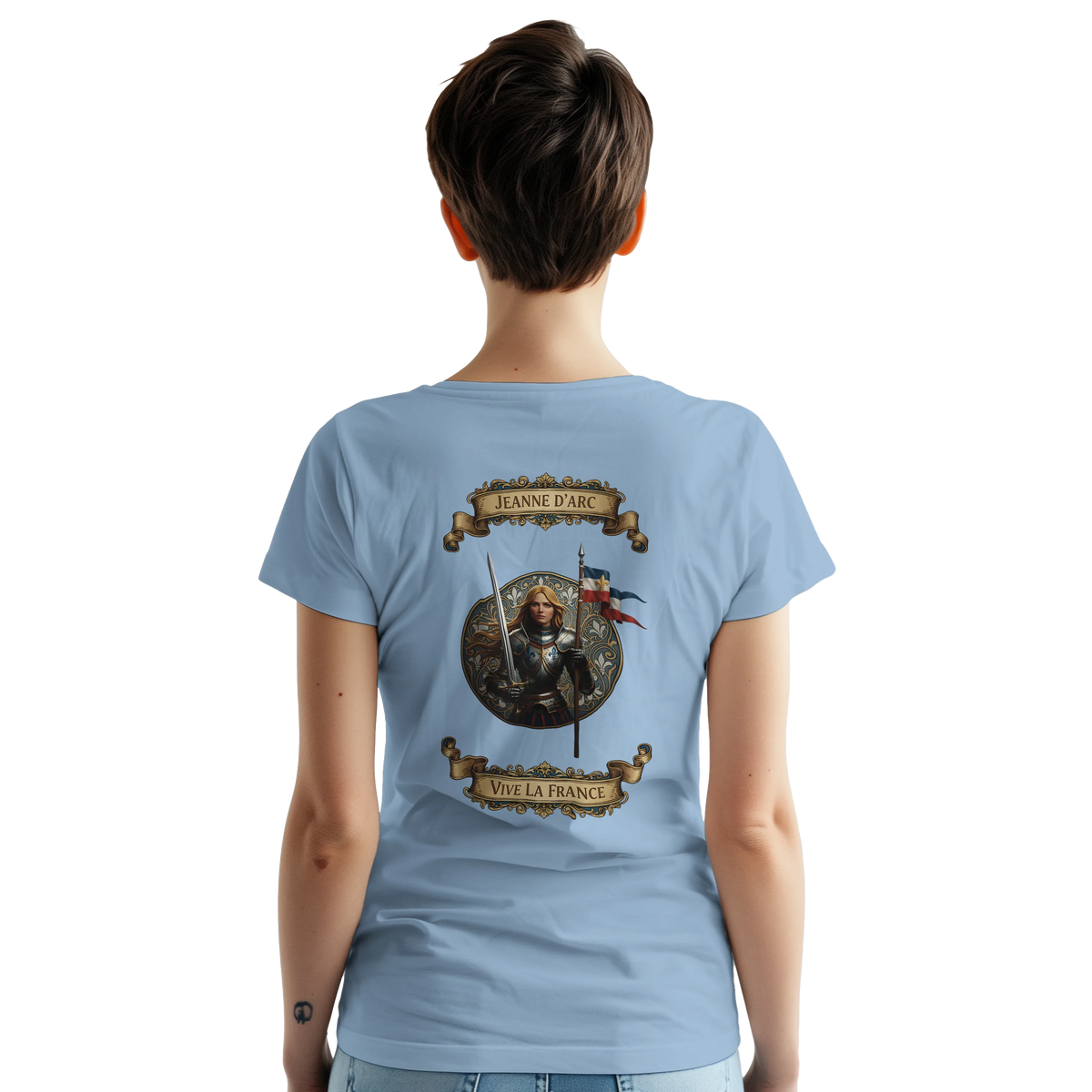 T-shirt Femme Jeanne d'Arc - Symbole Iconique en Coton Premium