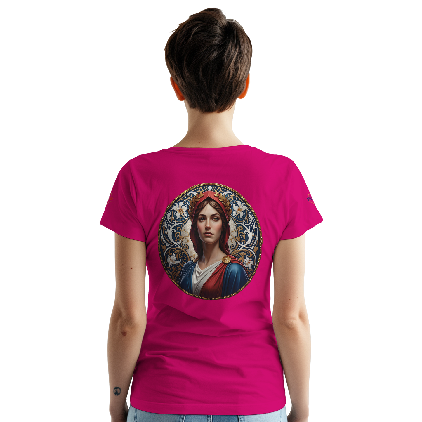 T-shirt Femme Marianne – Coton Épais Coupe Classique